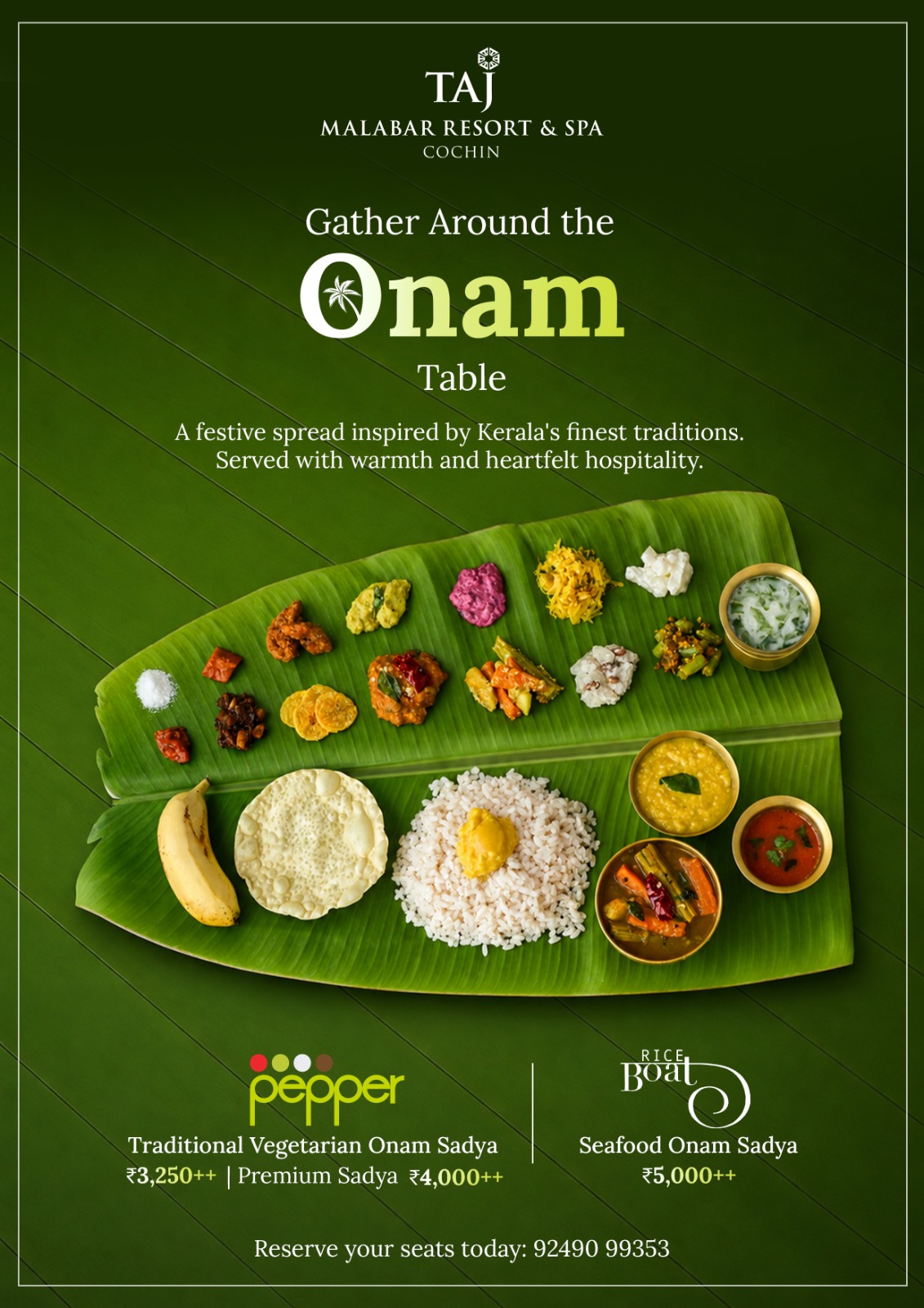 Taj Santacruz, Mumbai Celebrates Onam with a Traditional Kerala Sadhya