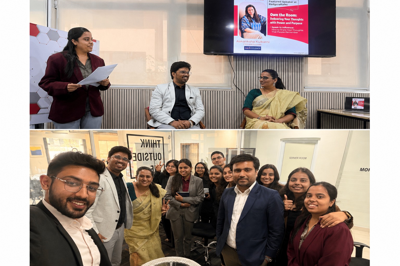 Adgcraft organised a masterclass, Own The Room, on effective communication, adding to its #Adgcrafttalks series, in collaboration with NACK Studios