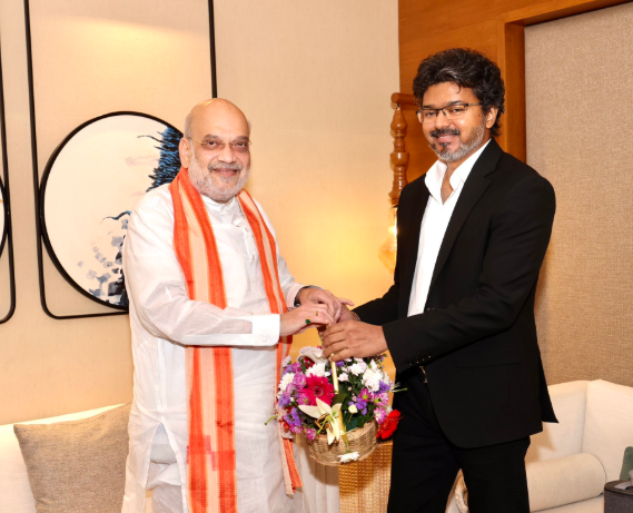 Amit Shah Meets Tamil Nadu CM Vijay Ahead of Southern Zonal Council Meet