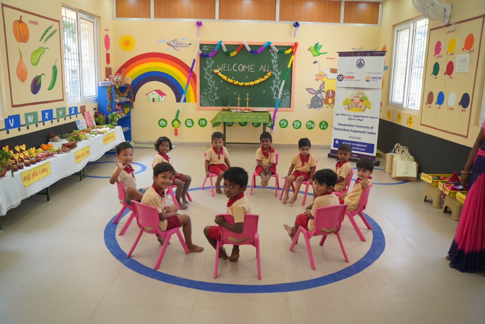 Kotak Mahindra Bank and United Way Bengaluru join forces to refurbish&nbsp;Anganwadi centres in Coimbatore