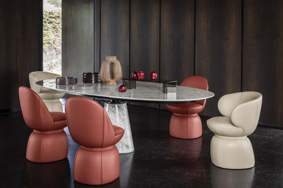 The Lepli collection by Kensaku Oshiro expands with two new seating options: a chair and an armchair.