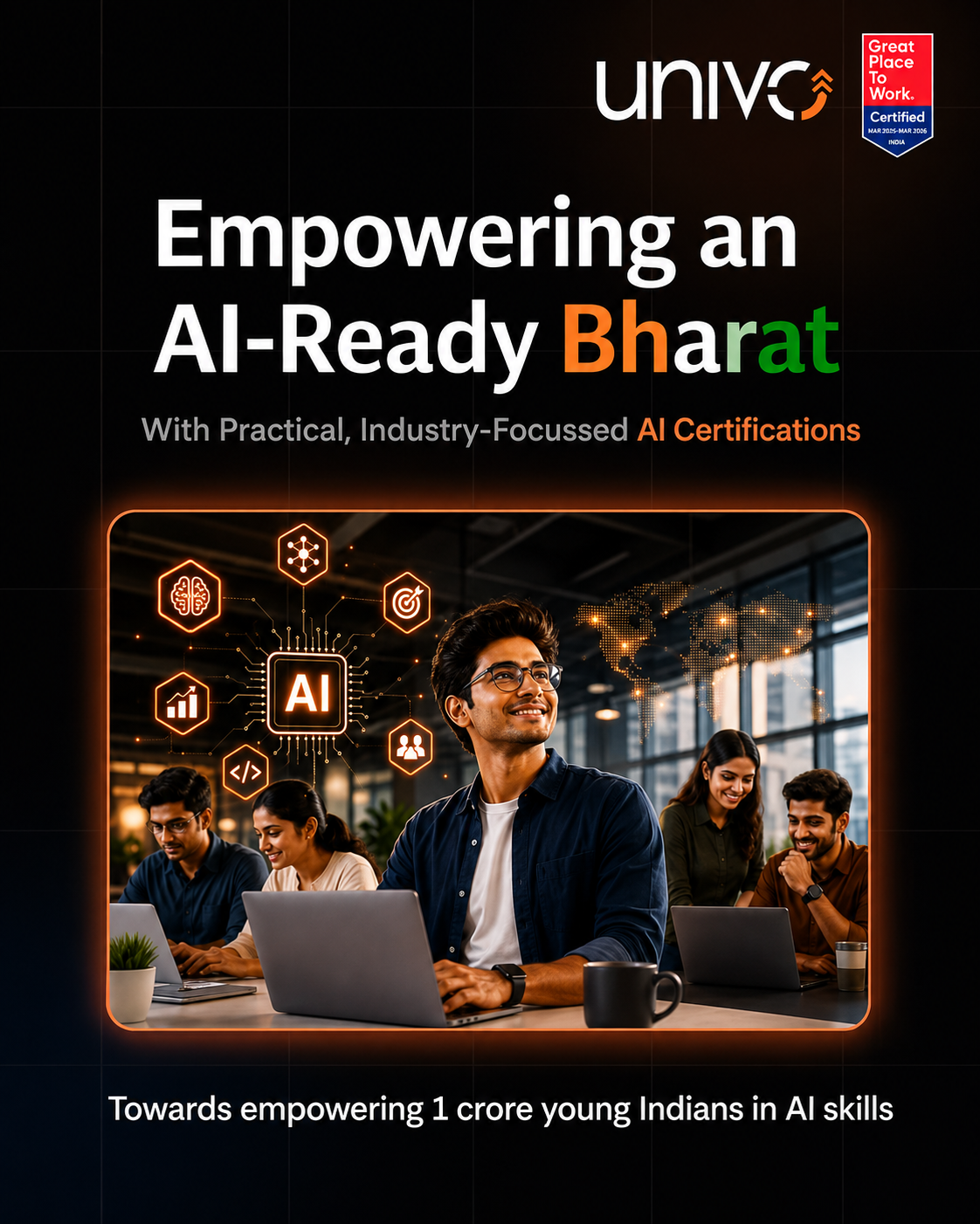 Building An AI-Ready Bharat - UNIVO Education Joins PM's Vision to Skill 10 million Youth