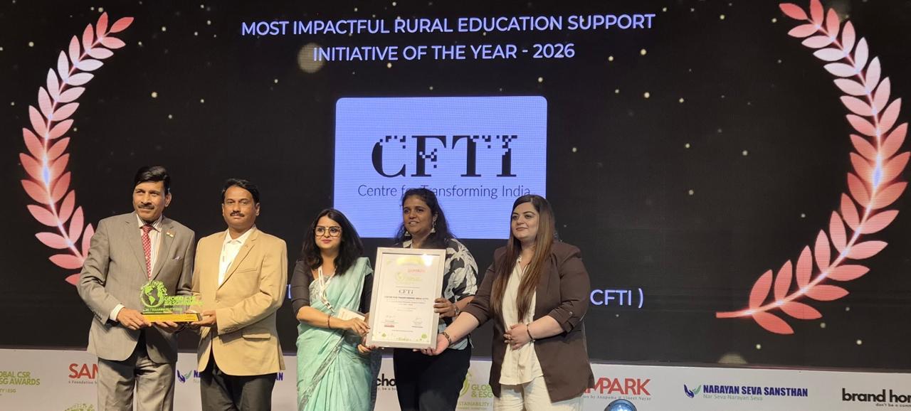 Centre for Transforming India Wins &lsquo;Most Impactful Rural Education Initiative 2026