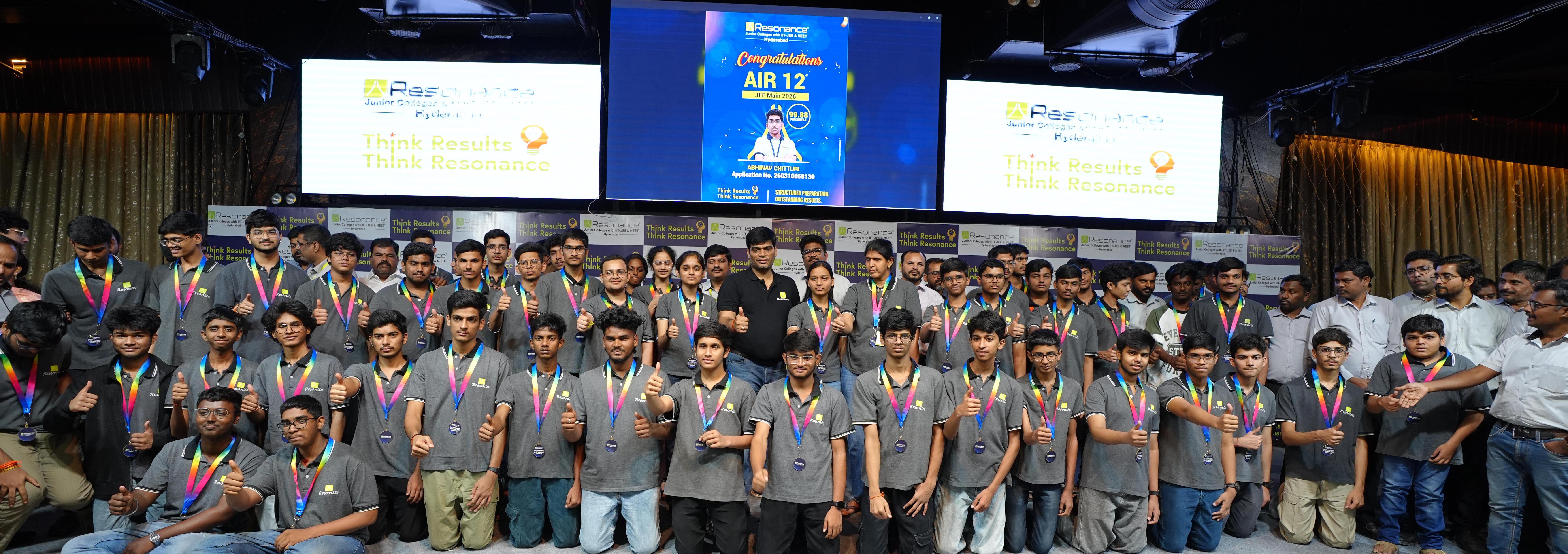 Resonance Hyderabad shines in JEE Main 2026, with top results from every campus