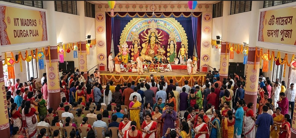 IIT Madras’ First-Ever Durga Puja Draws Over 2,500 People, Celebrates Bengal’s Cultural Heritage
