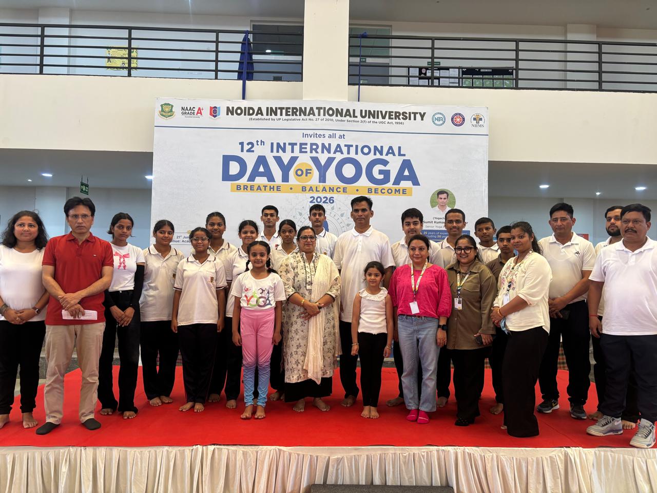 Noida International University&rsquo;s International Yoga Day 2026 celebration held at its Greater Noida campus.