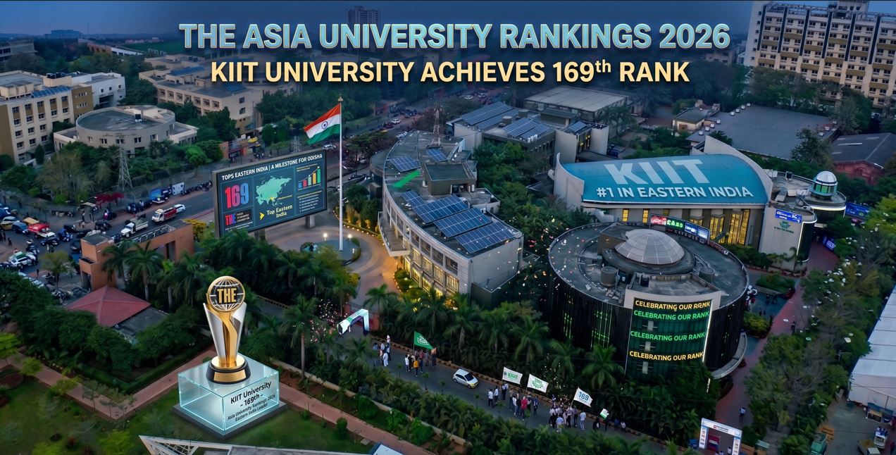 KIIT Rises to 169th in Asia, Emerges Top University in Eastern India in THE Rankings 2026 !
