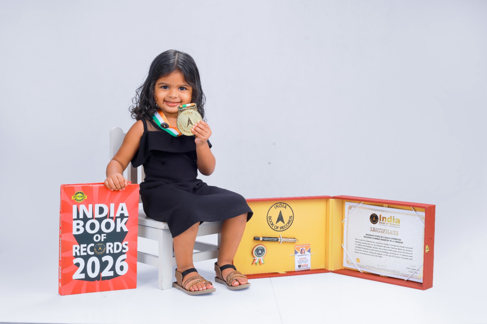 ​​Two-and-a-Half-Year-Old Lakshmi Krishna Yashvan of Kozhikode Sets Records in International Book of Records and India Book of Records
