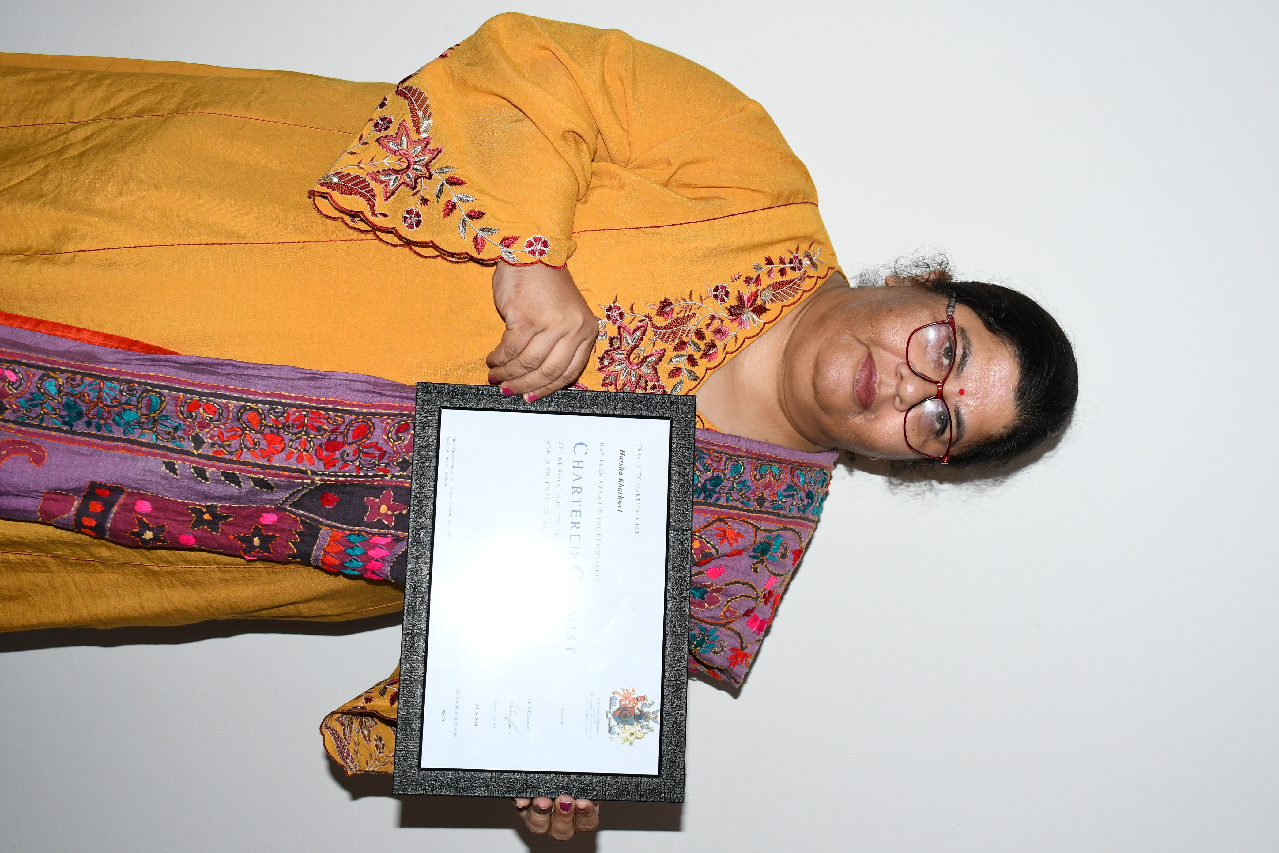 Amity Scientist Prof. Dr. Harsha Kharkwal Conferred with the Prestigious Chartered Chemist  Designation by the Royal Society of Chemistry