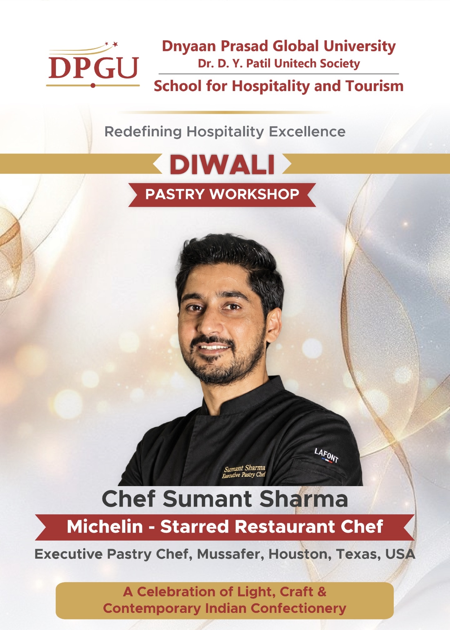 Dnyaan Prasad Global University (DPGU), by Dr. D. Y. Patil Group, Pune Celebrates Diwali with a Special Pastry Workshop by Michelin-Starred Restaurant Chef Sumant Sharma