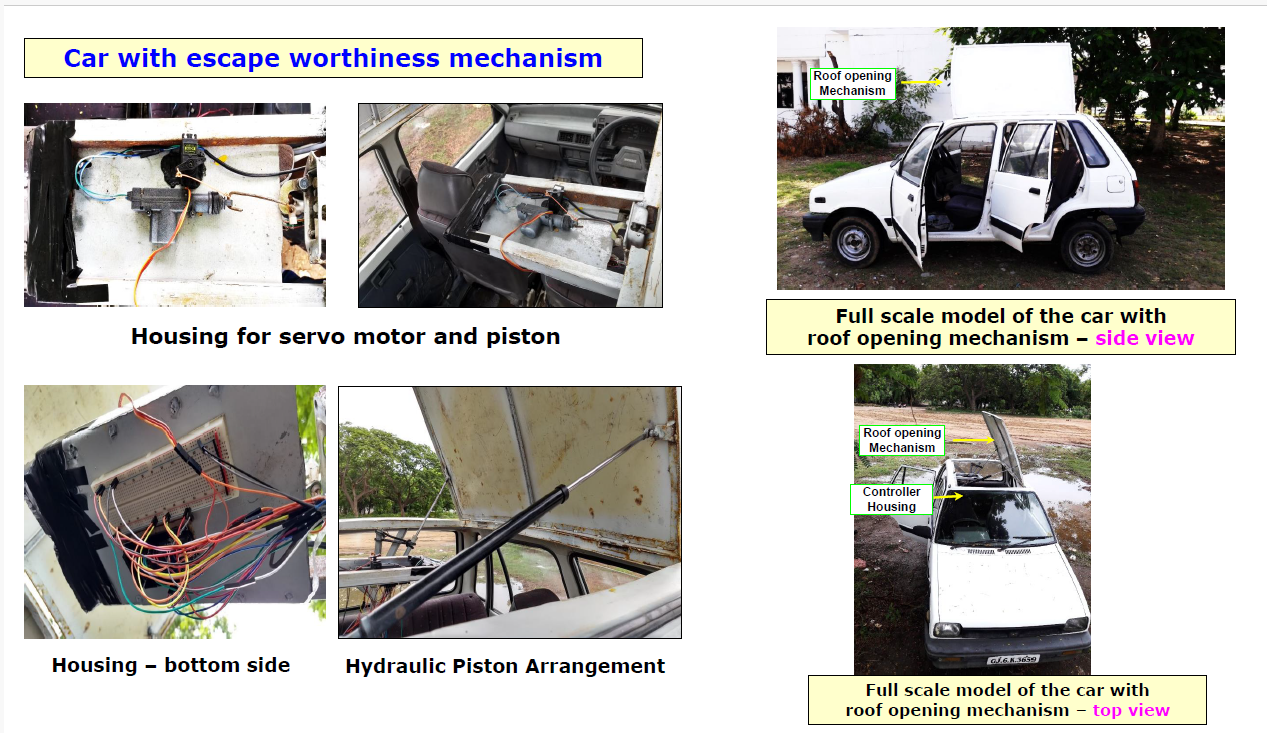 SSN College of Engineering Students Develop Roof-Exit Technology to Help Passengers Escape Drowning Vehicles.