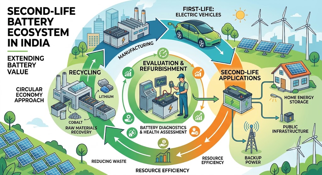Second-Life Batteries Could Strengthen India&rsquo;s Circular Energy Economy