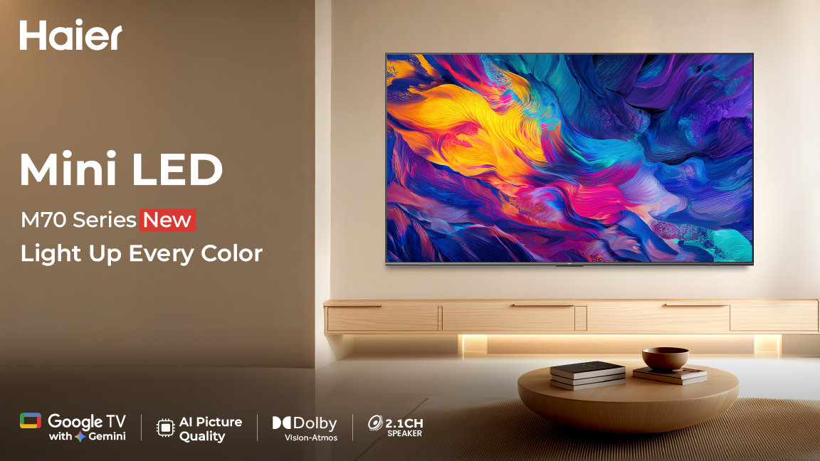 Haier India Introduces Mini LED M70 Series with Ultra-Vivid Picture Quality and Theatre-Like Sound Performance