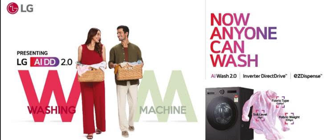 LG Electronics India Redefines Everyday Laundry with AI DD&trade; 2.0 Washing Machine Through &ldquo;Now Anyone Can Wash&rdquo; Digital Campaign
