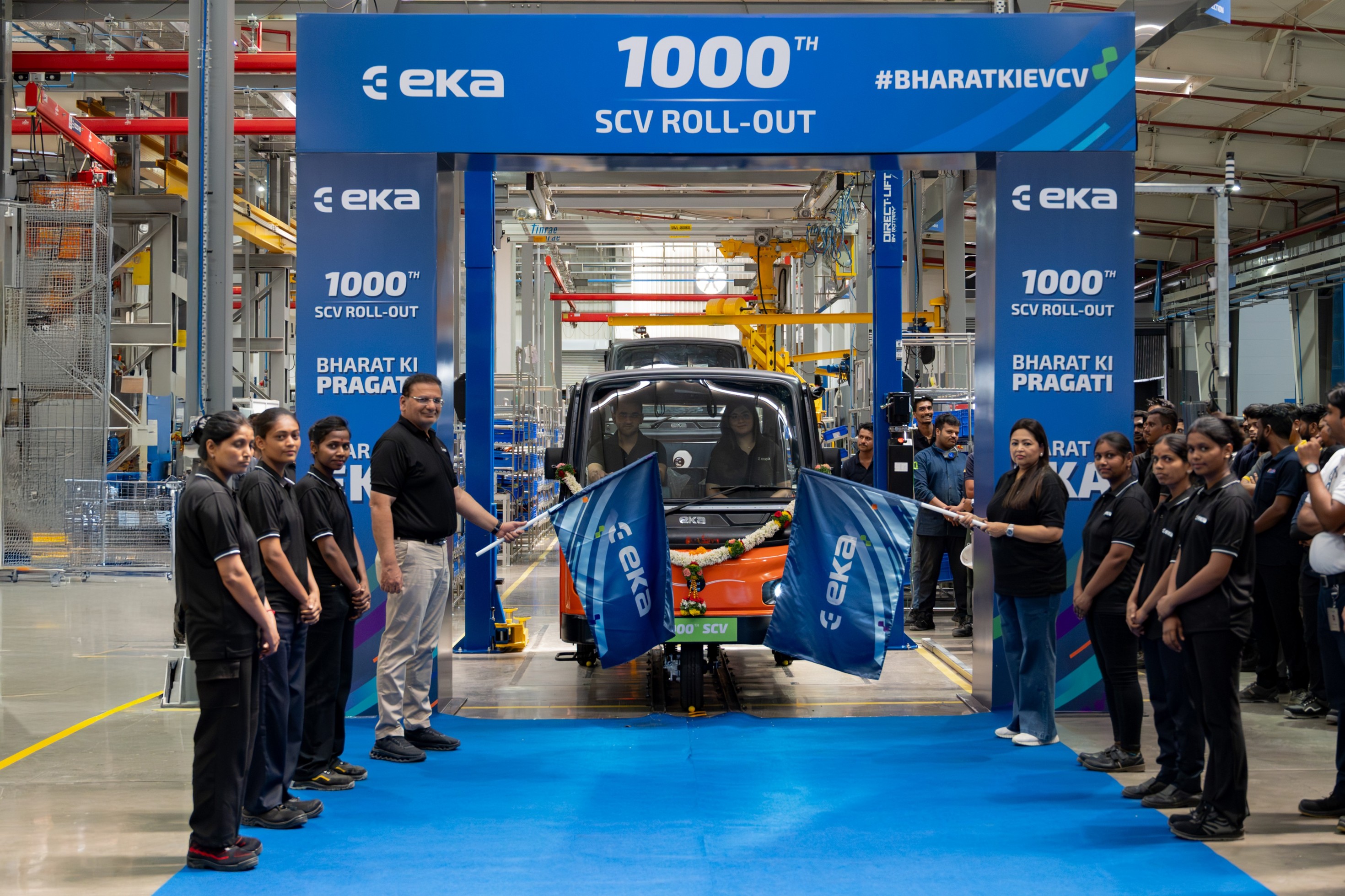 EKA Mobility Flags-off 1000th SCV from Pune Plant
