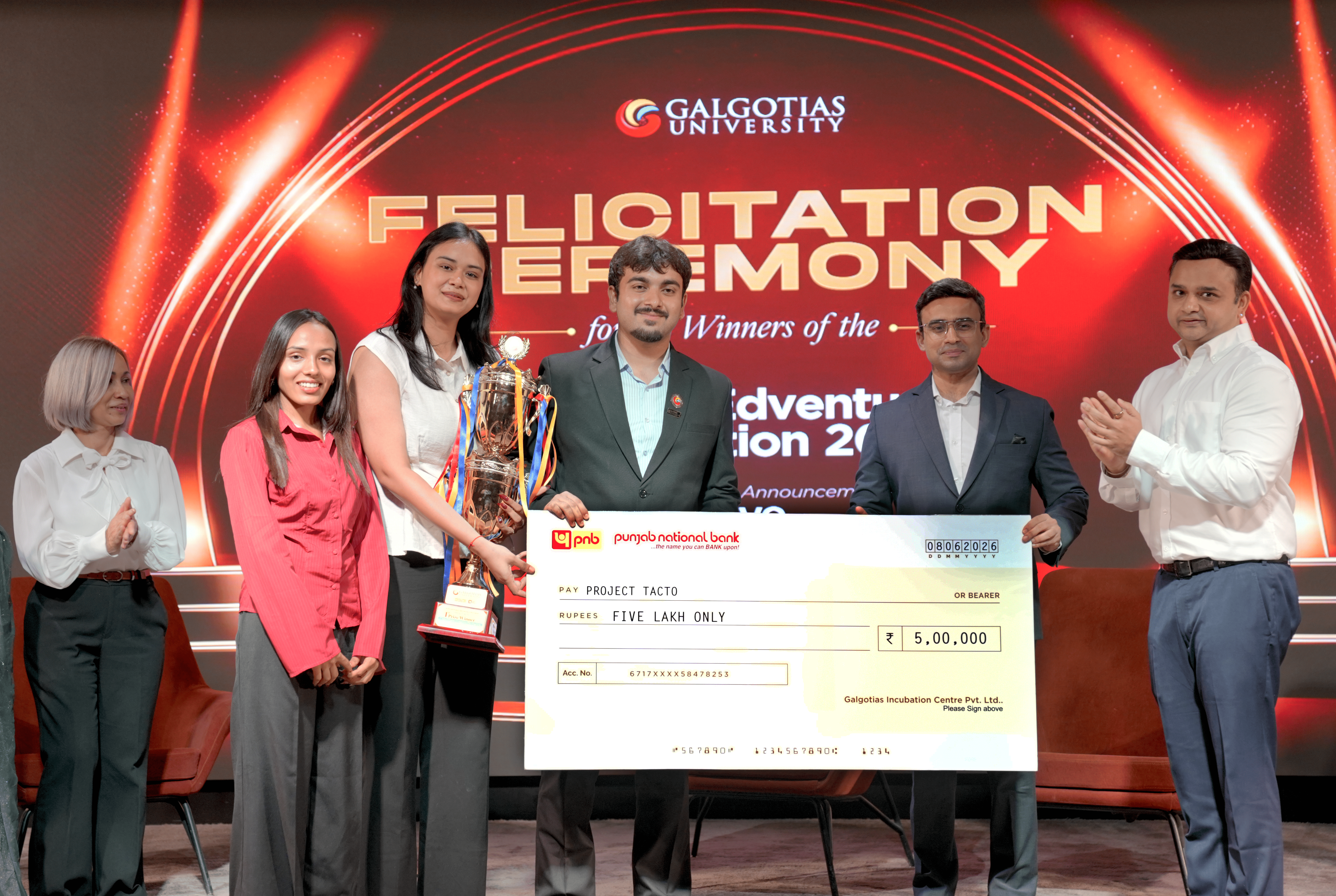 Global EDVentures 2026 Winners Felicitated at Galgotias University; Three Student Startups Receive Funding from INR 10 Crore Innovation Fund
