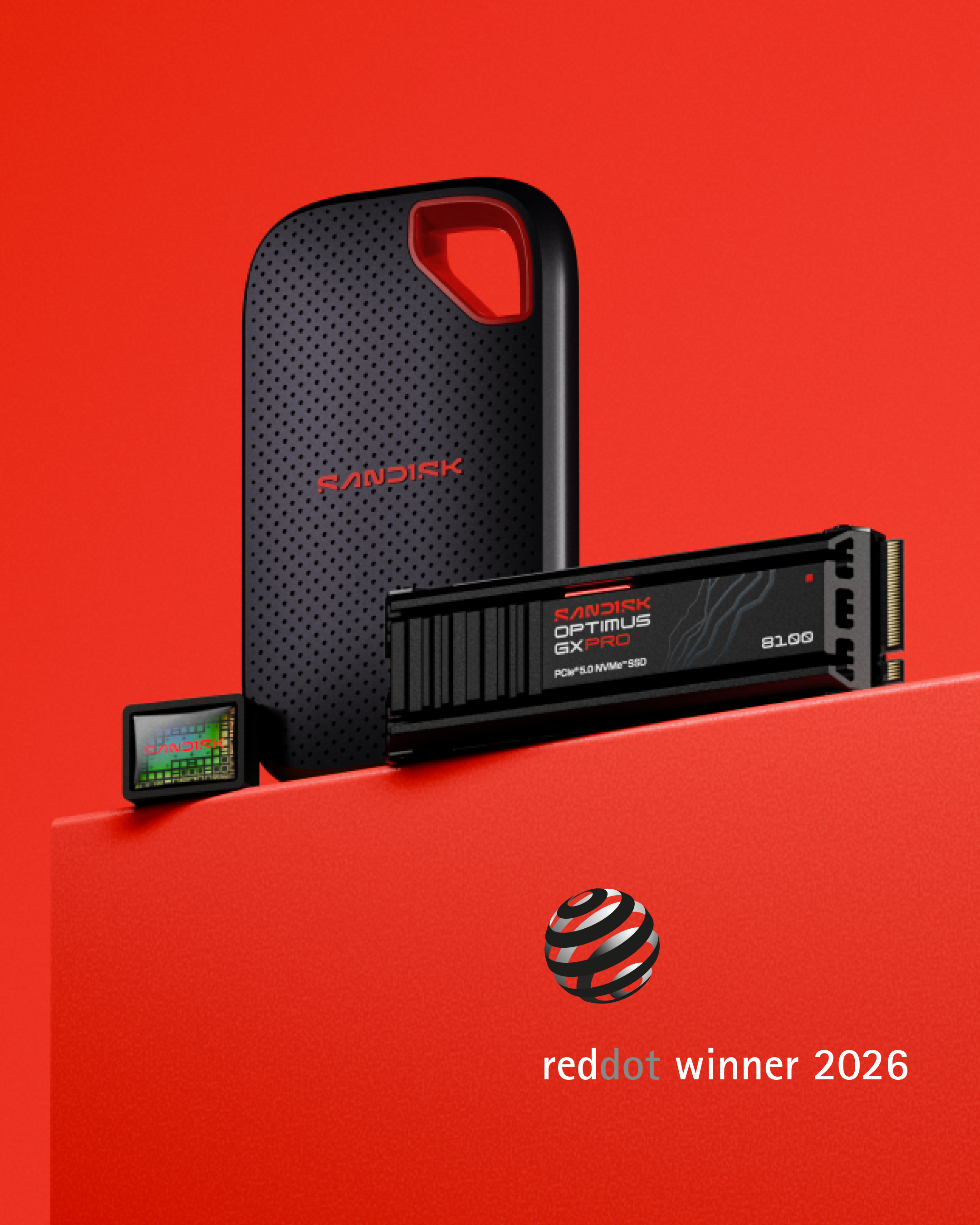 SanDisk wins 2026 Red Dot Design Awards for consumer storage products