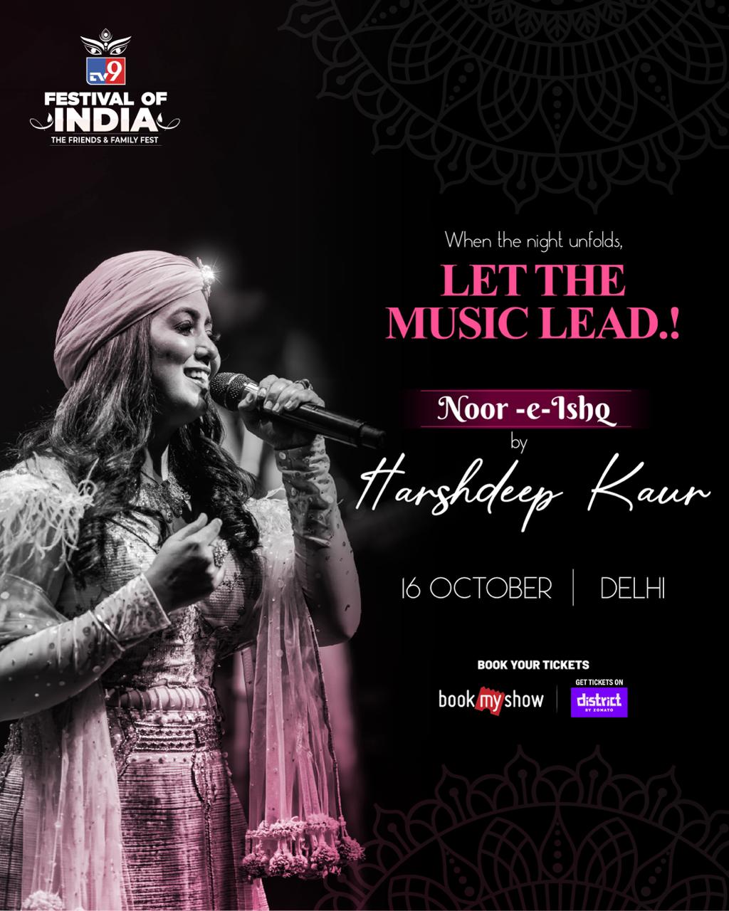 Harshdeep Kaur to Open TV9 Festival of India 2026 with ‘Noor-E-Ishq’ on October 16