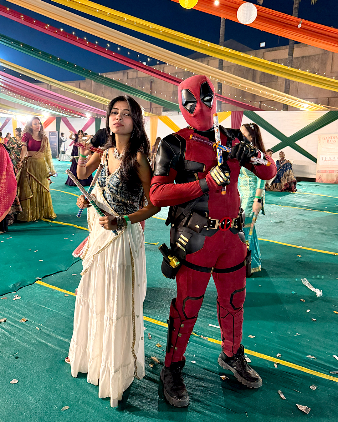 Deadpool Joins Delhi&rsquo;s dandiya celebrations