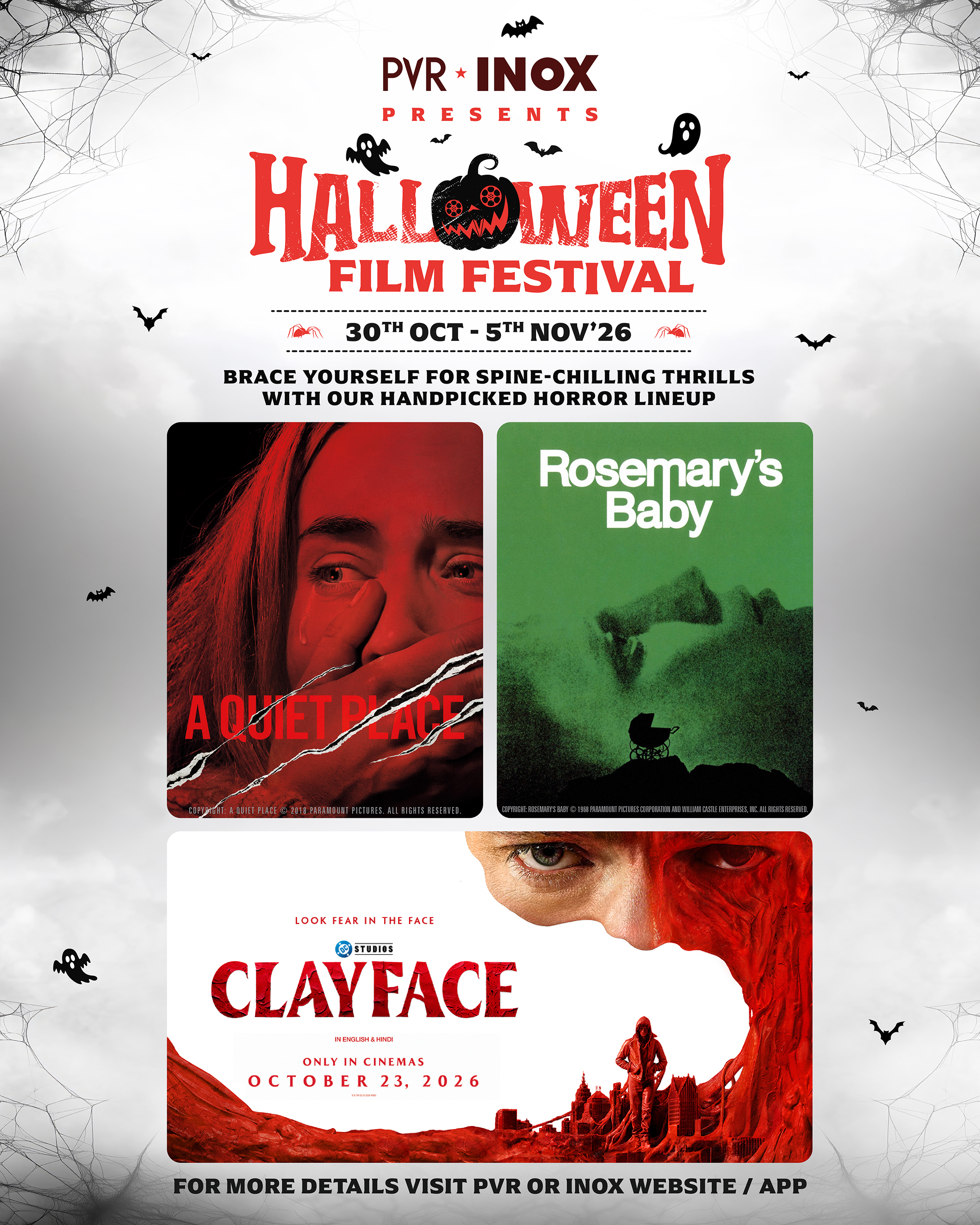 PVR INOX to Re-Release Rosemary’s Baby and A Quiet Place for Halloween on October 30