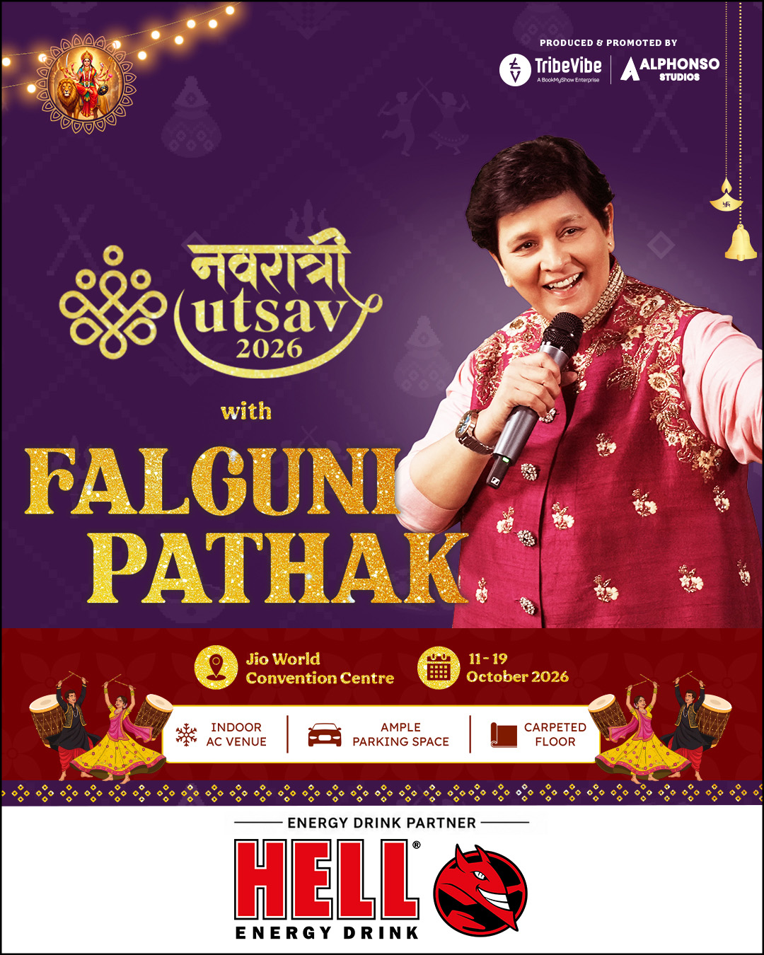 Mumbai gets ready to go full Garba mode as HELL ENERGY DRINK joins Falguni Pathak’s Navratri Utsav 2026 | HELL ENERGY DRINK