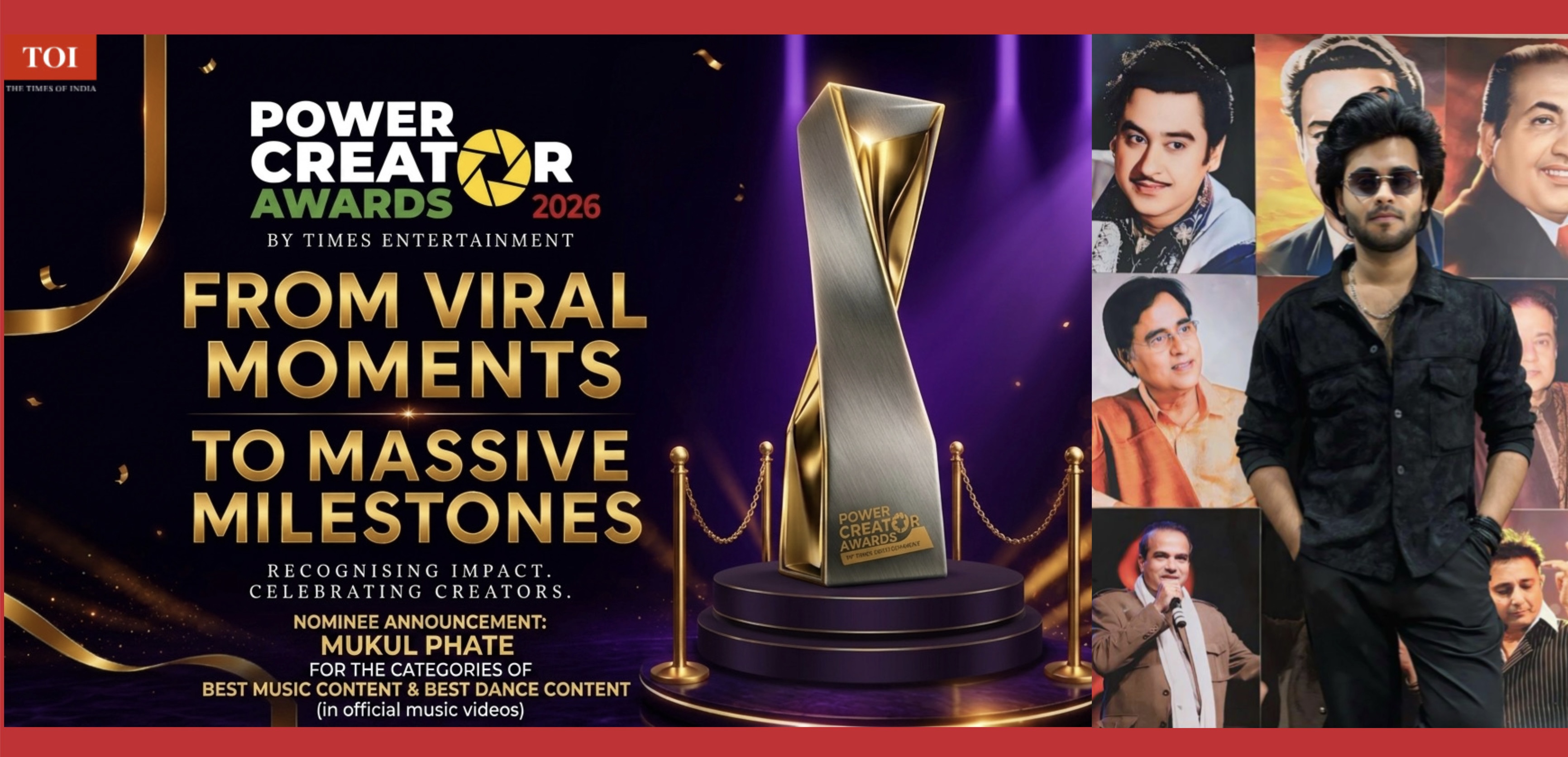 Mukul Phate Set to Receive TOI Power Creator Award for Best Music & Dance Content