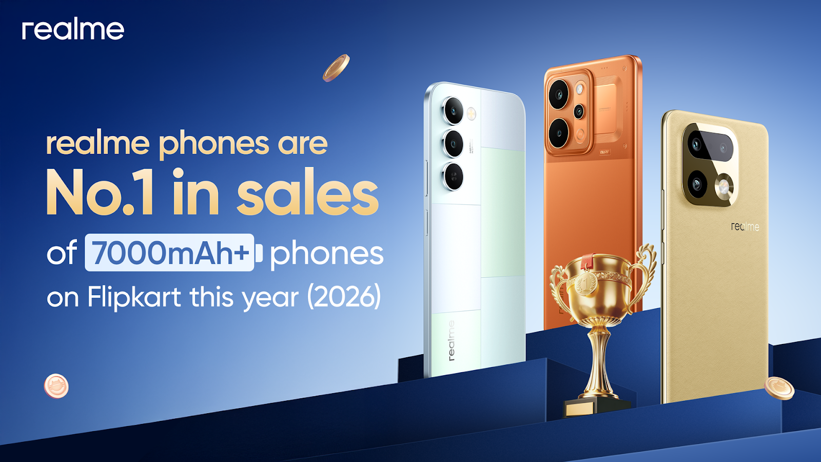 realme emerges as India&rsquo;s top choice for all-day power, leading Flipkart&rsquo;s 7000mAh plus smartphone sales