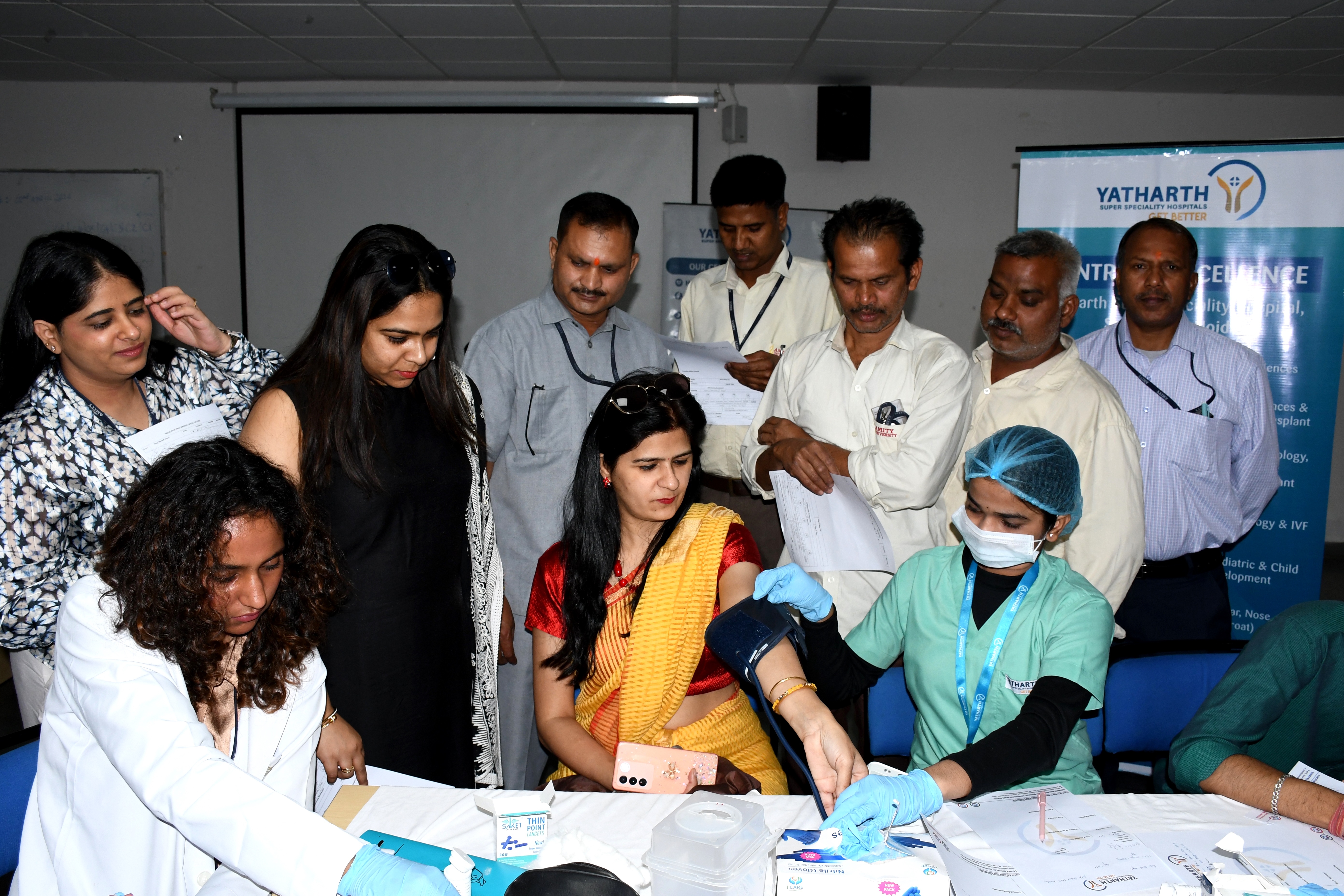 Over 500 students and faculty benefit from the Free Health Check-up Camp at Amity on World Health Day