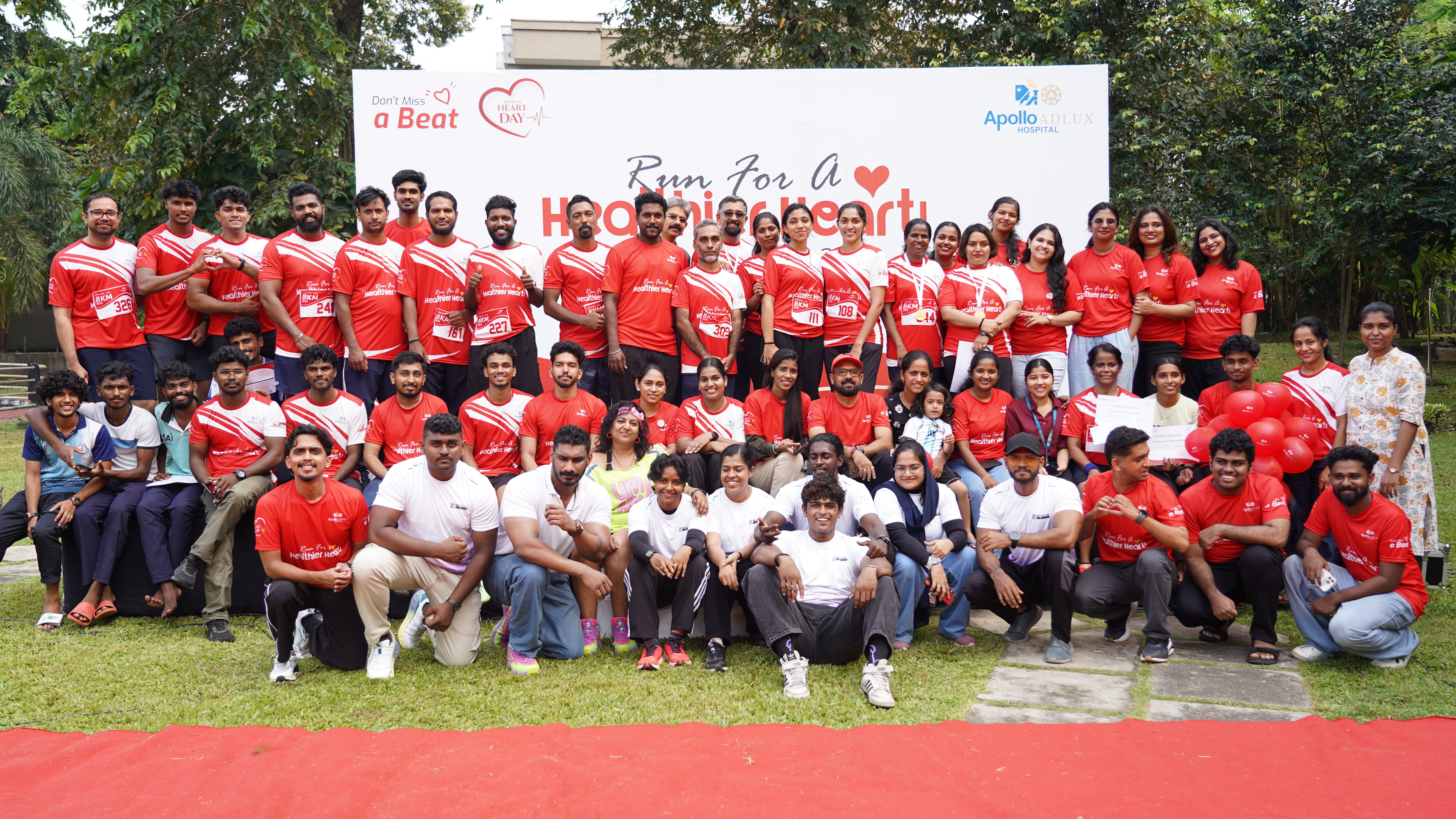 Apollo Adlux Hospital Conducts 8-km Marathon to Mark World Heart Day