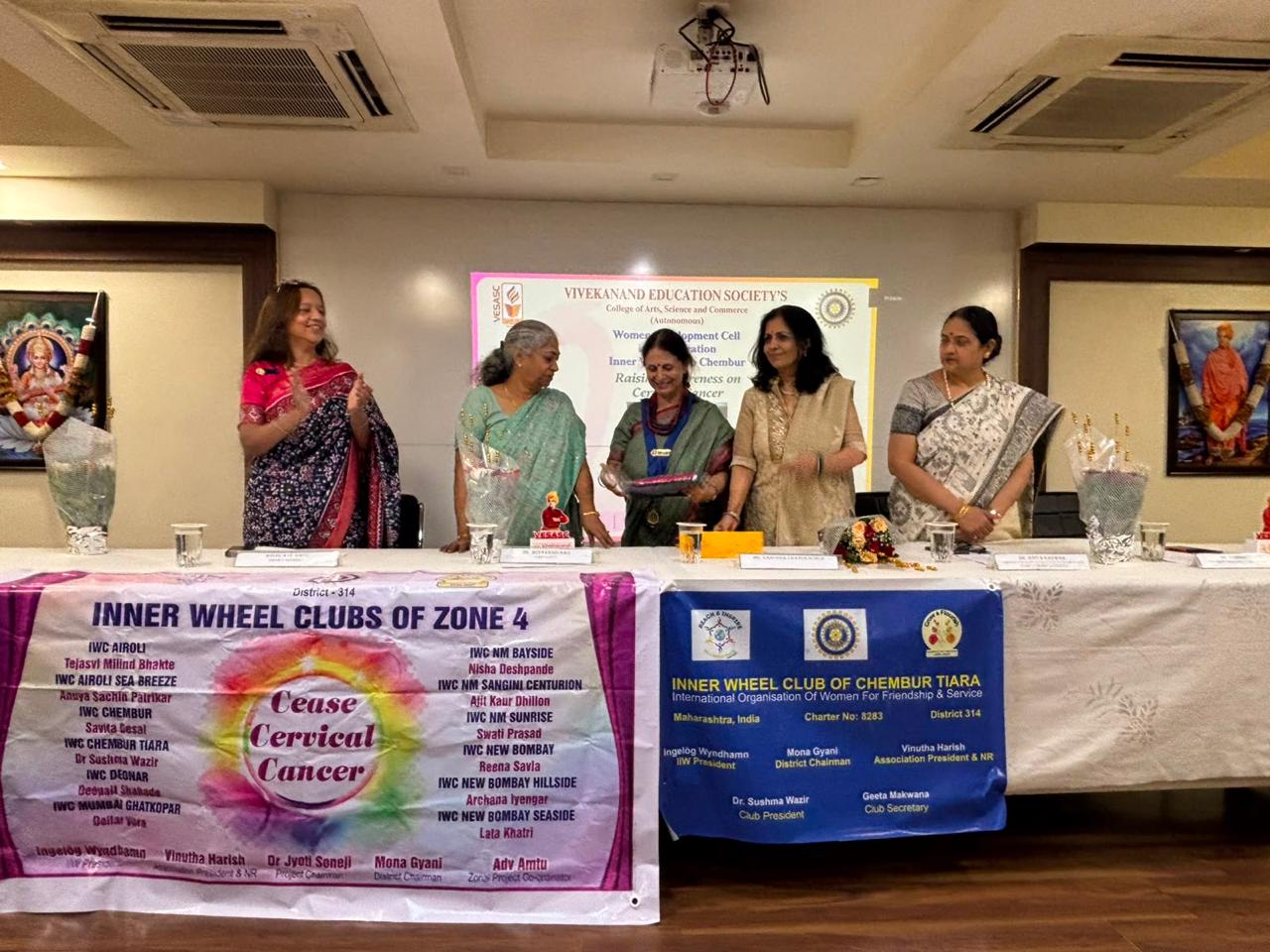 Vivekanand Education Society's College of Arts, Science & Commerce and Inner Wheel Club of Chembur Tiara Champion Cervical Cancer Awareness Through Preventive Health Initiative