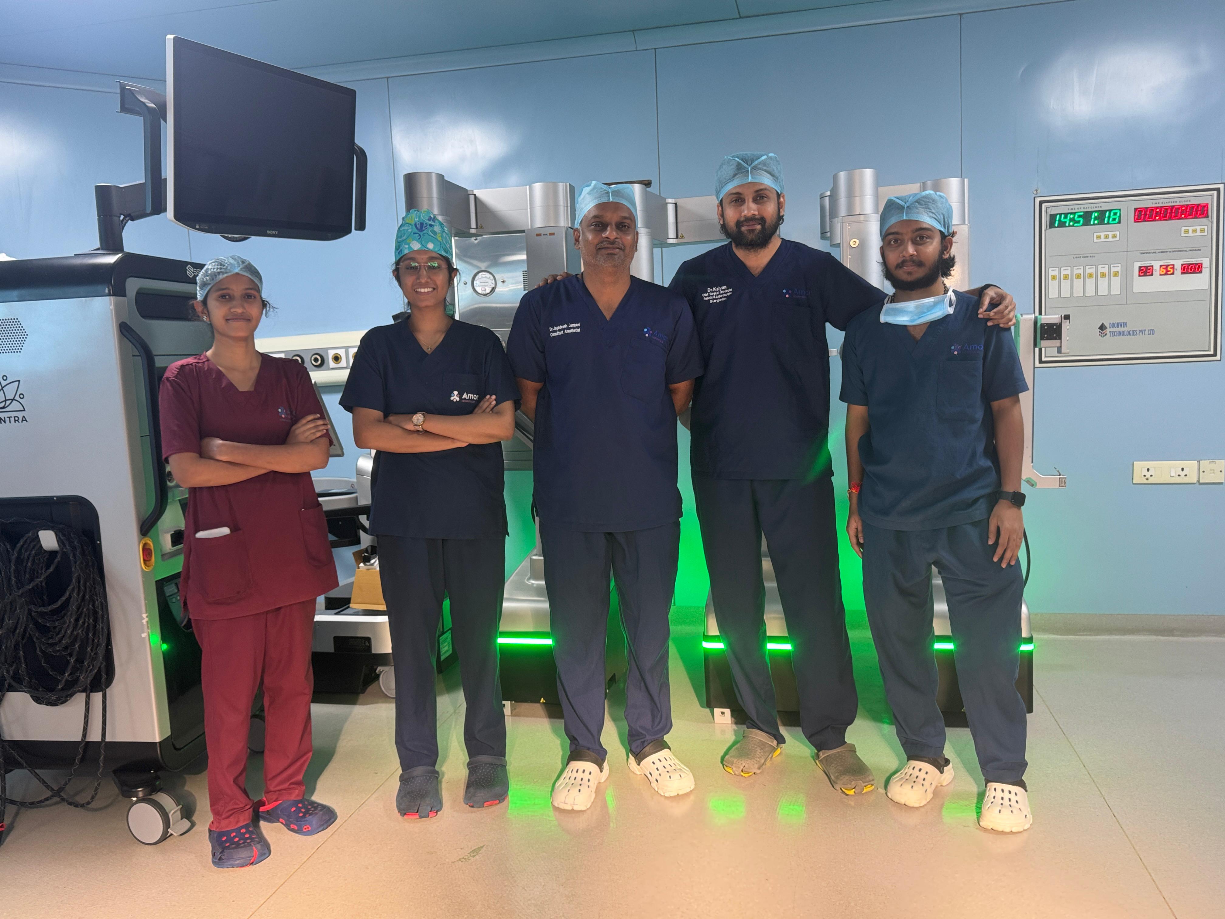 Kidney Tumour Surgery performed at Amor Hospitals using &lsquo;Make in India&rsquo; SSI Mantra Robotic System