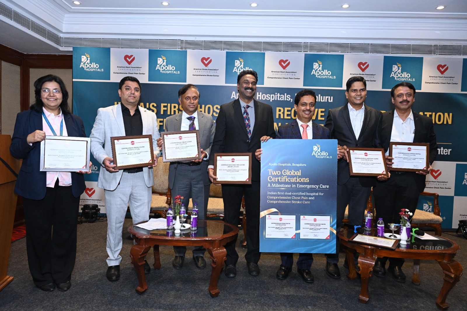 Apollo Hospitals, Bangalore Becomes First in India to Receive Dual American Heart Association Certification for Stroke and Chest Pain Care