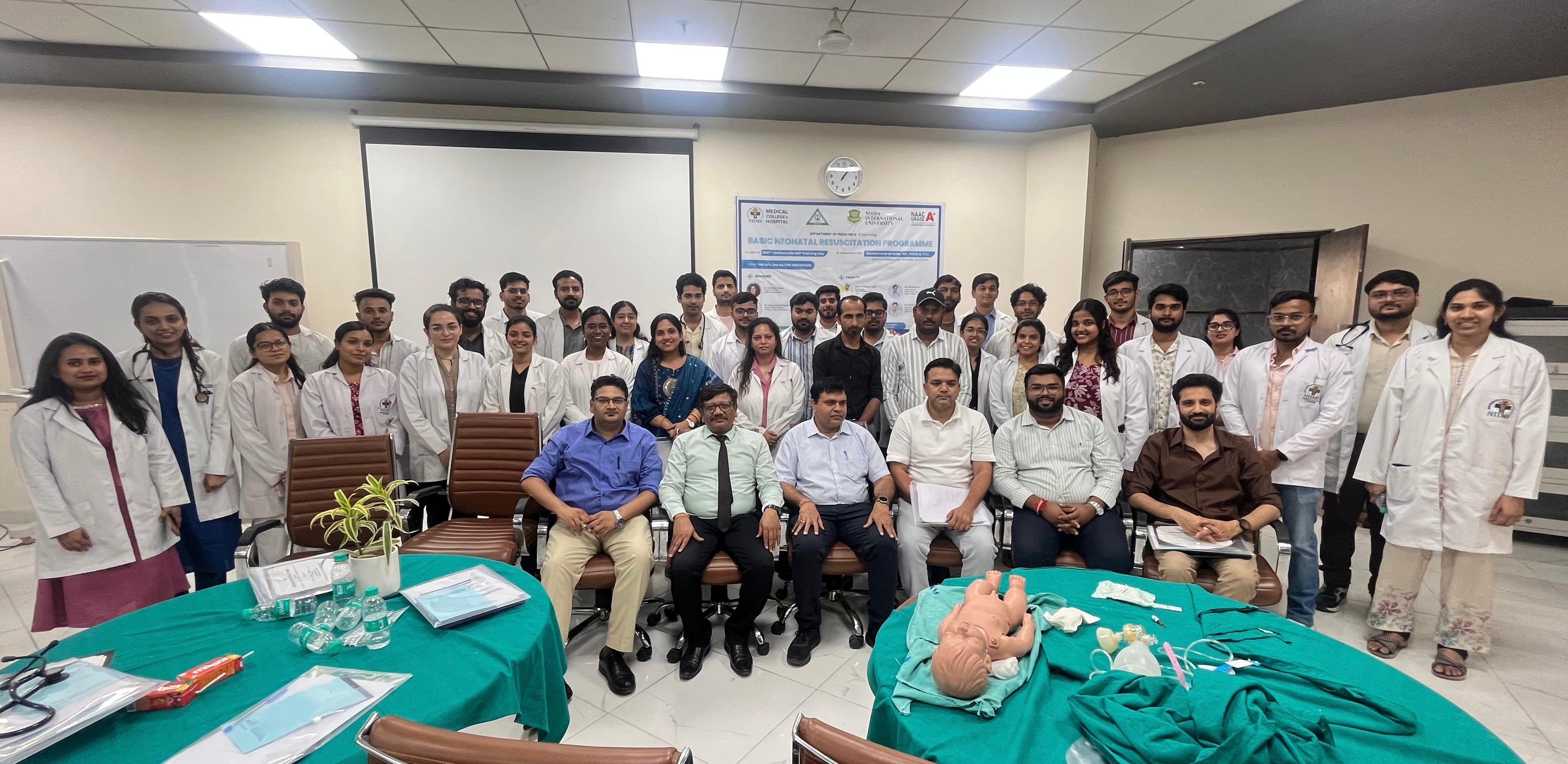 Noida International Institute of Medical Sciences College & Hospital Organized Basic NRP Training on NRP Day