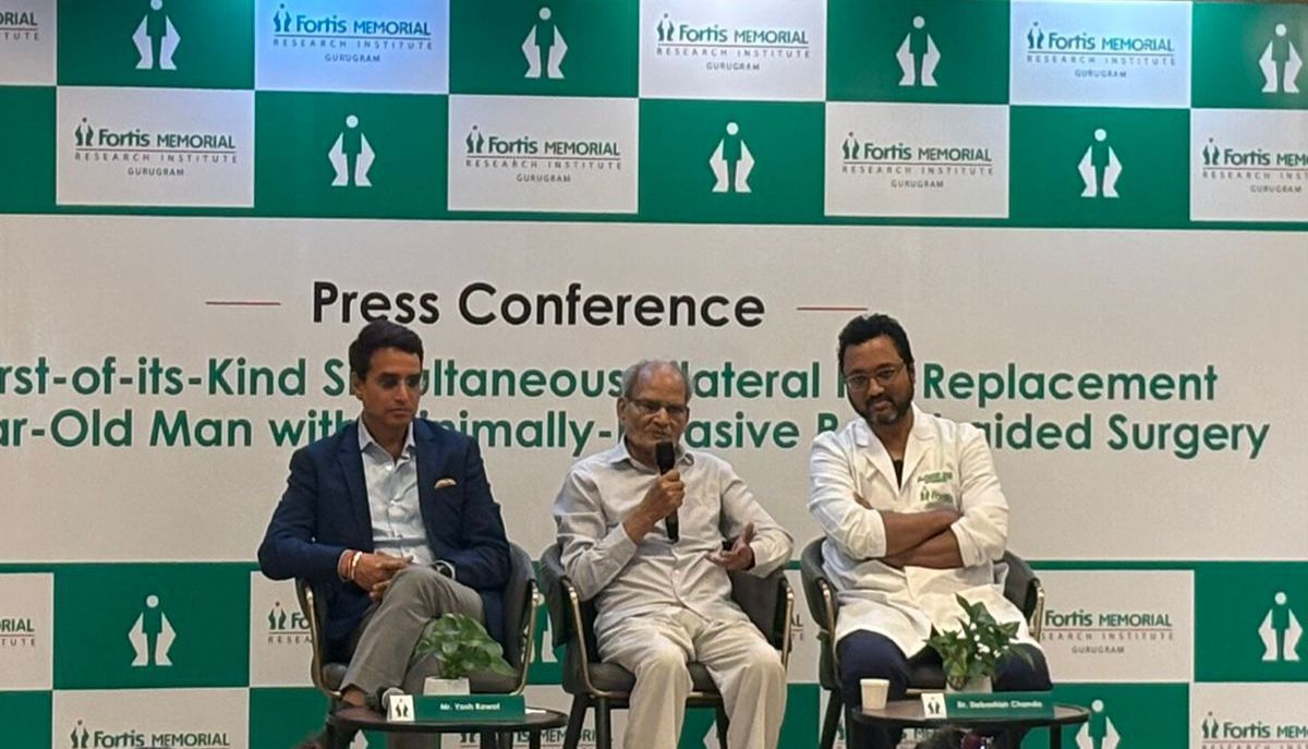 Rare, First-of-its-Kind Simultaneous Bilateral Hip Replacement Performed on 81-Year-Old Man via Robot-aided Surgery at Fortis Gurugram