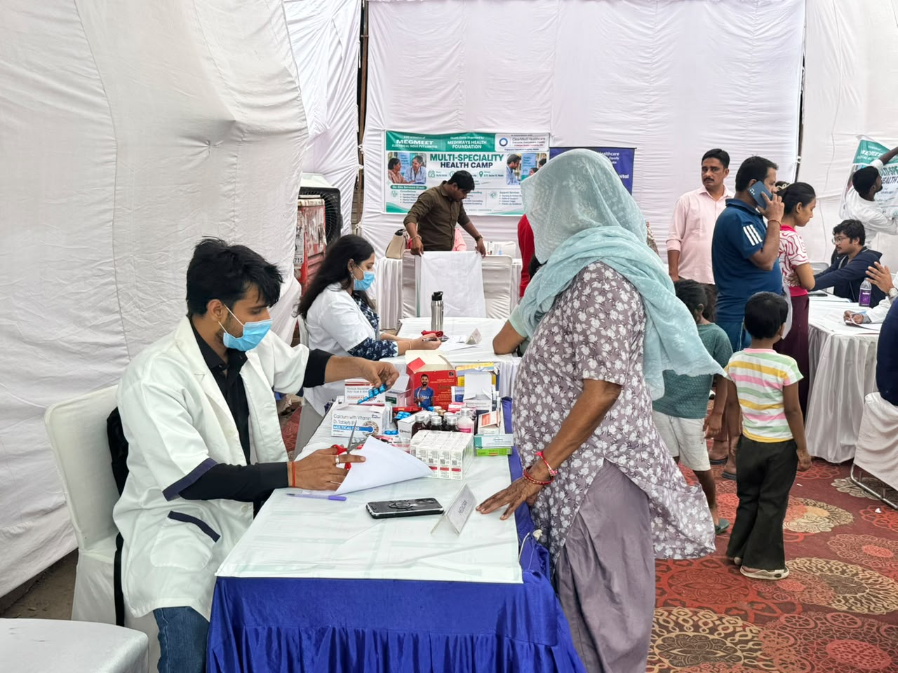 Free Health Camp in Noida provided Specialist Consultations, Preventive Screenings and Medicines