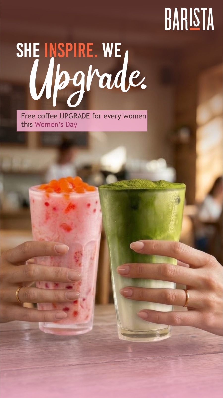 Barista Celebrates Women&rsquo;s Day with &lsquo;She Inspires. We Upgrade.&rsquo; Coffee Offer