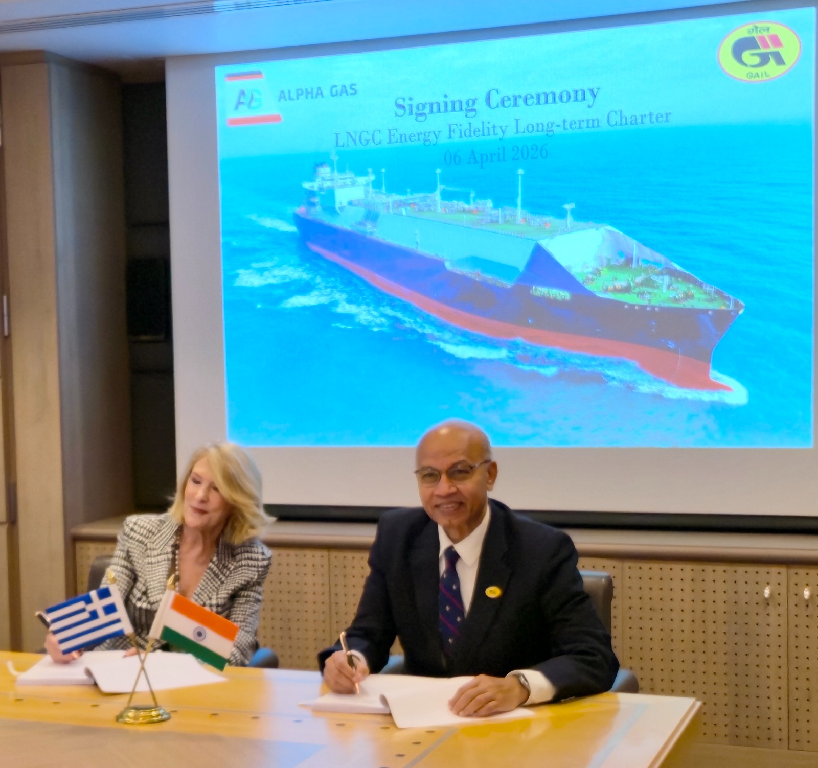 GAIL and Alpha Gas Sign a Long-Term Charter Party Agreement for an LNG Carrier