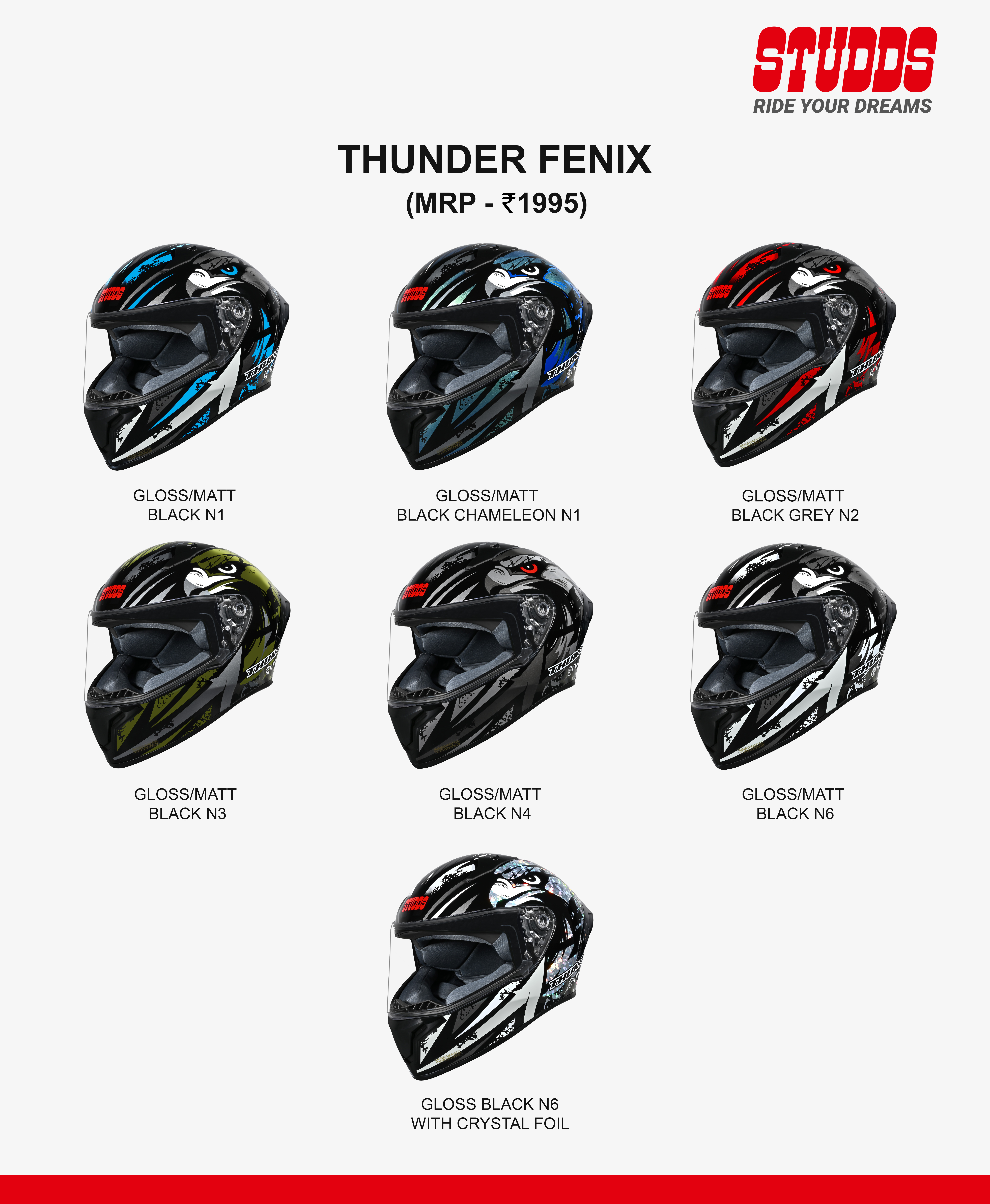 STUDDS Launches Thunder Fenix Helmet in India with All New Aggressive Design Language