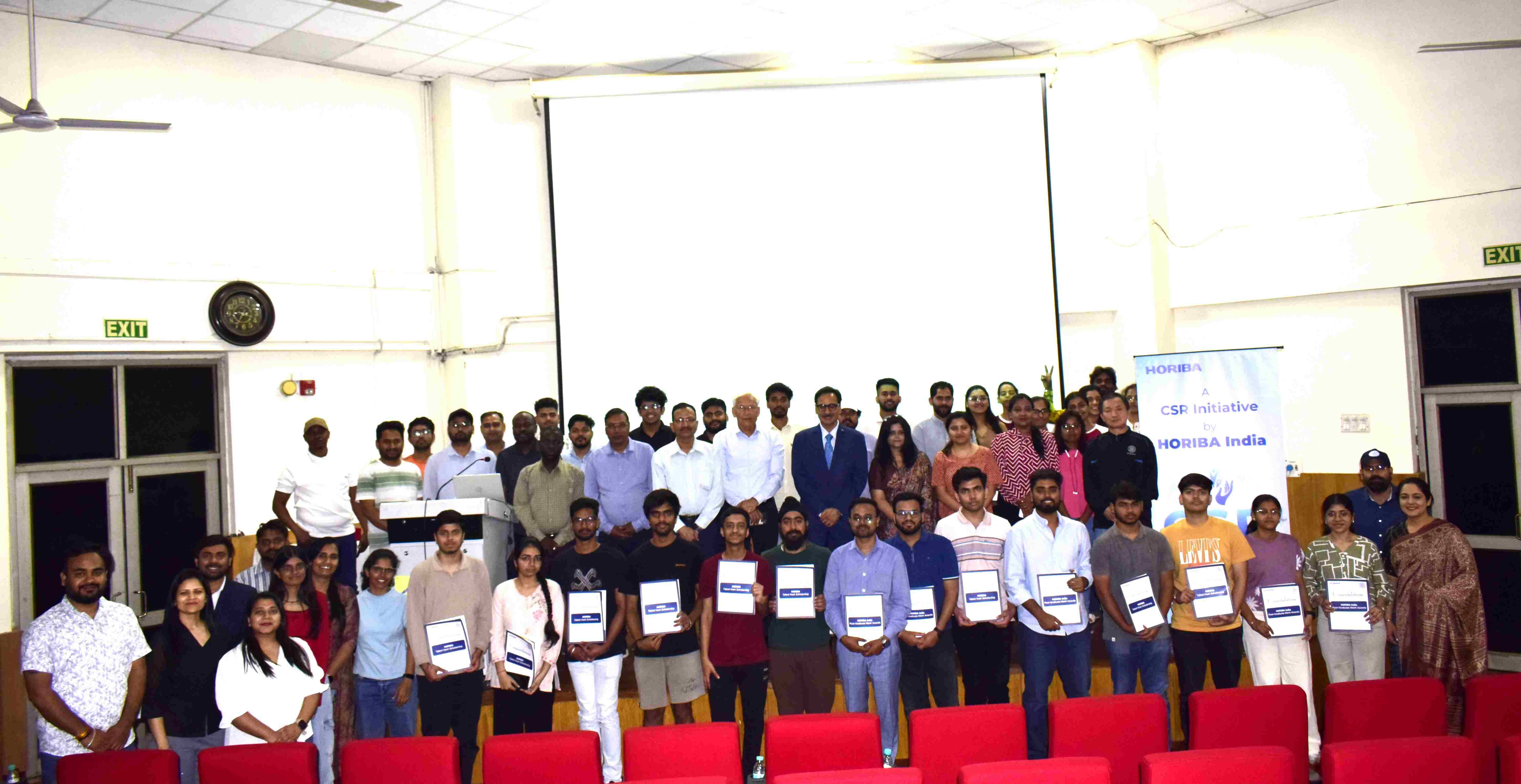 HORIBA Talent Hunt Scholarship and HORIBA India PG Awards presented to students at the IIT Roorkee