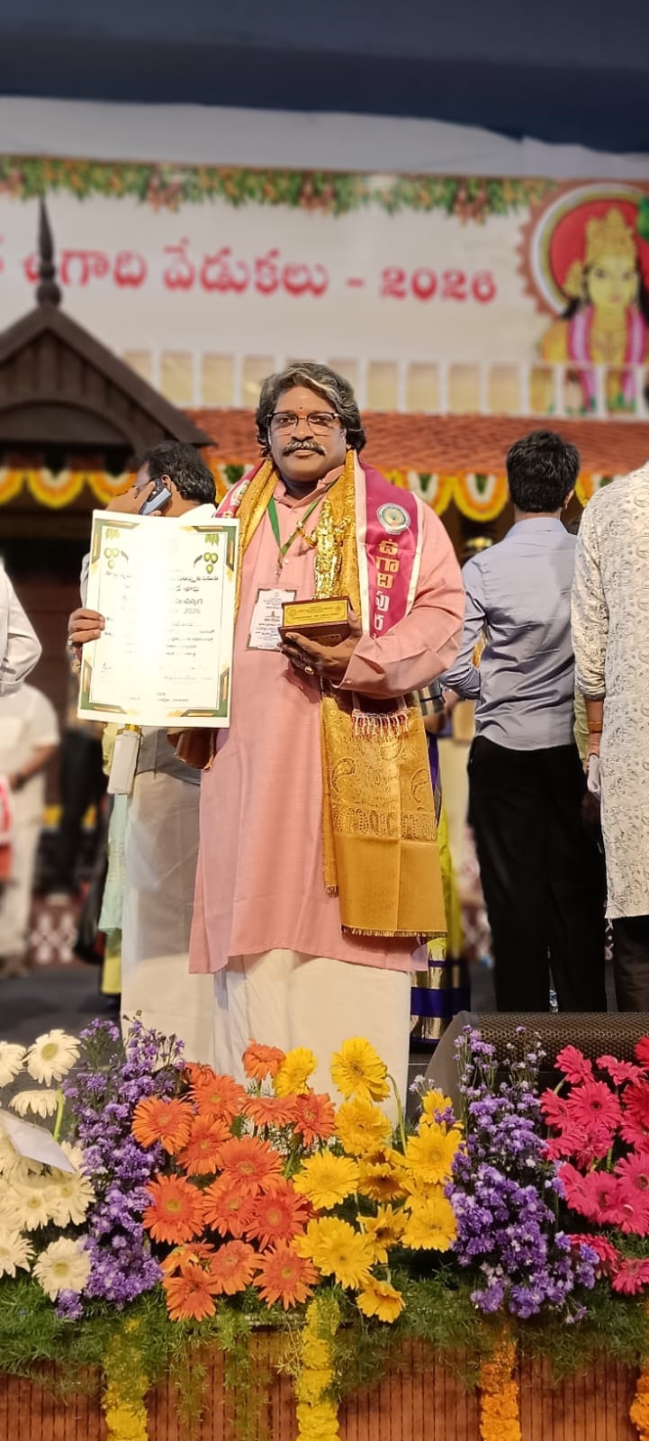 Sridhar Patnala Honoured with Ugadi Puraskaram by Andhra Pradesh Chief Minister