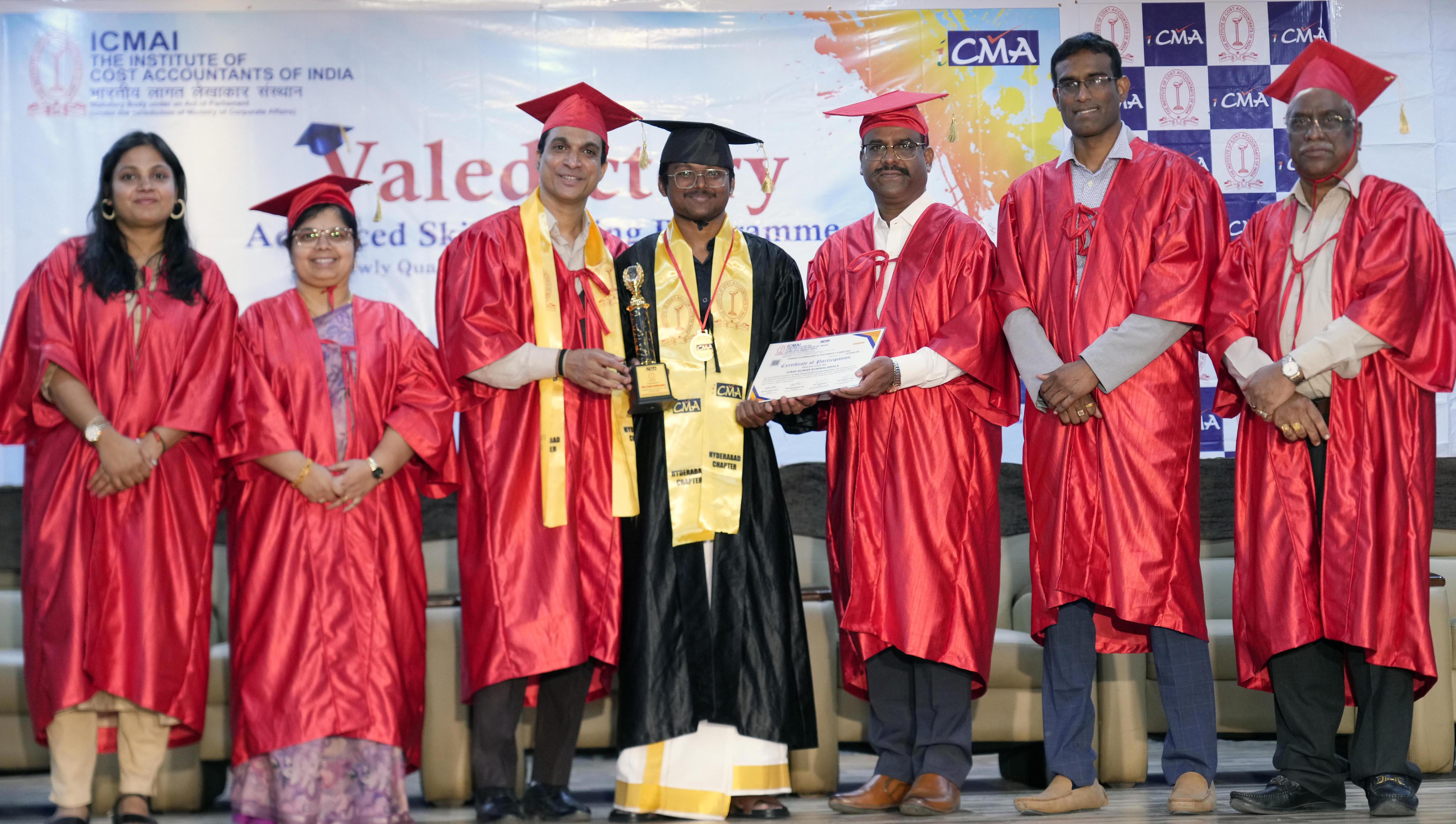 ICMAI Hyderabad Chapter honours meritorious students at the Advanced Skill Training Programme