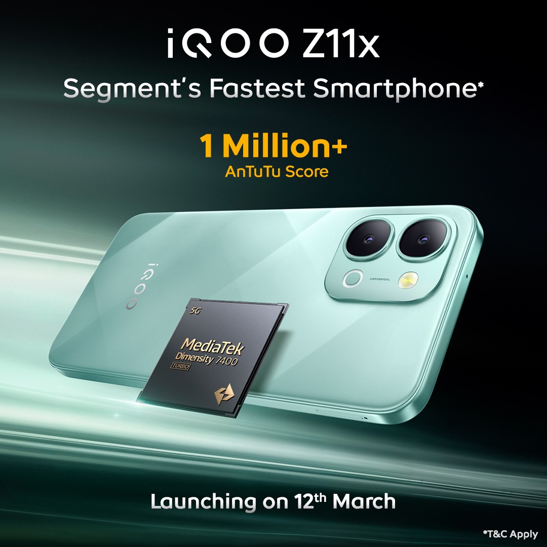 iQOO Z11x Launching March 12 with Largest-in-Segment Battery for Students