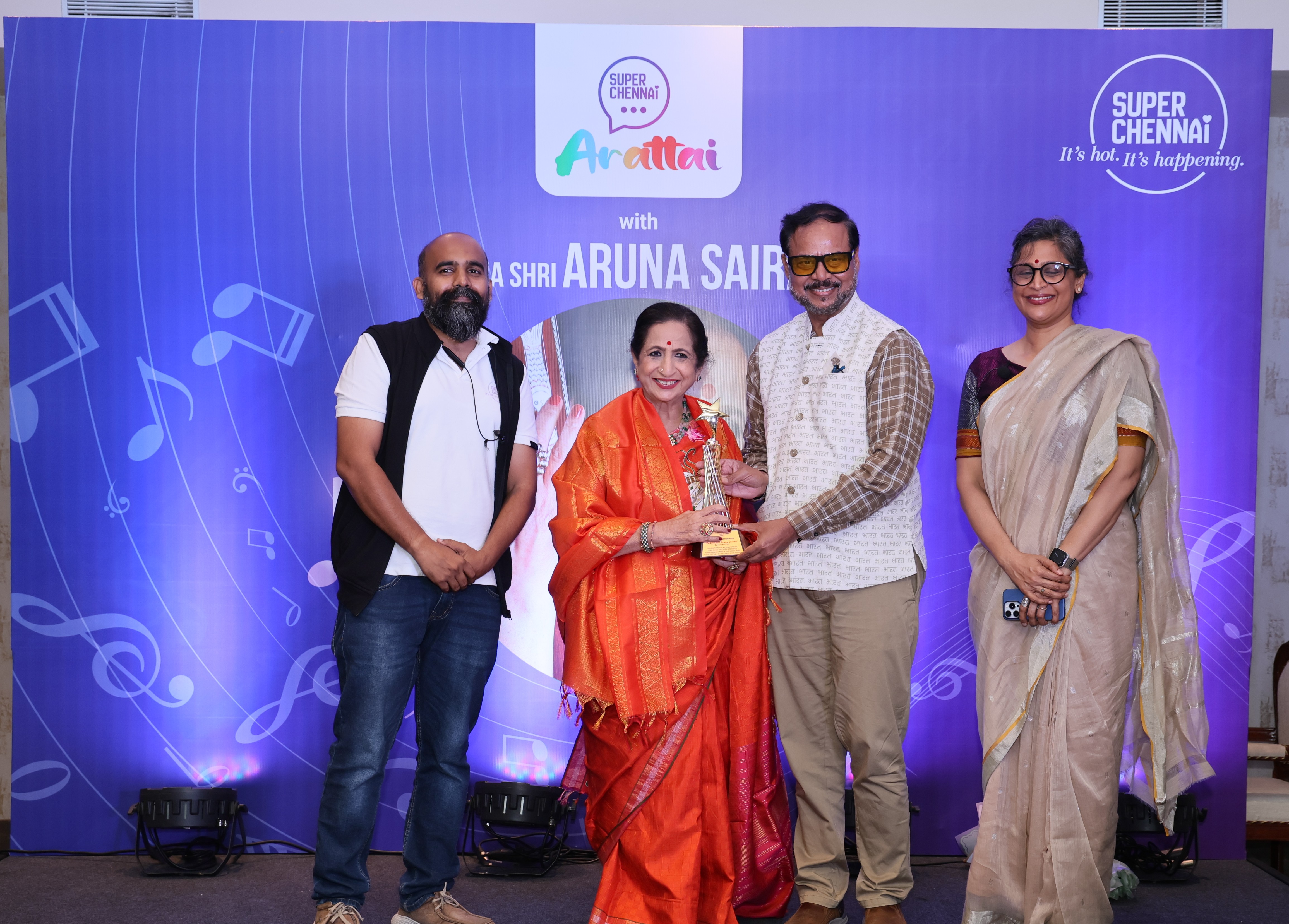 Music, Memories and Meaningful Conversations: Padma Shri Aruna Sairam Interacts with Admirers at the Inaugural &lsquo;Super Chennai Arattai&rsquo;
