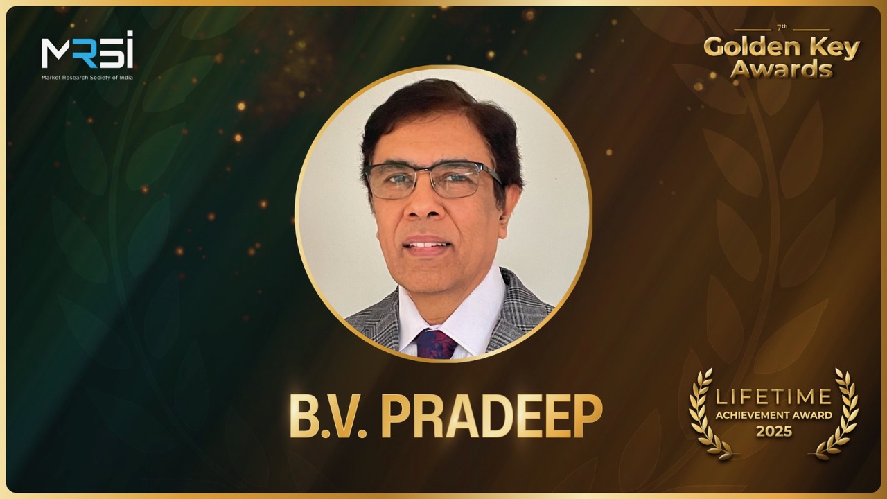 MRSI to present B.V. Pradeep with Lifetime Achievement Award at 7th Golden Key Awards