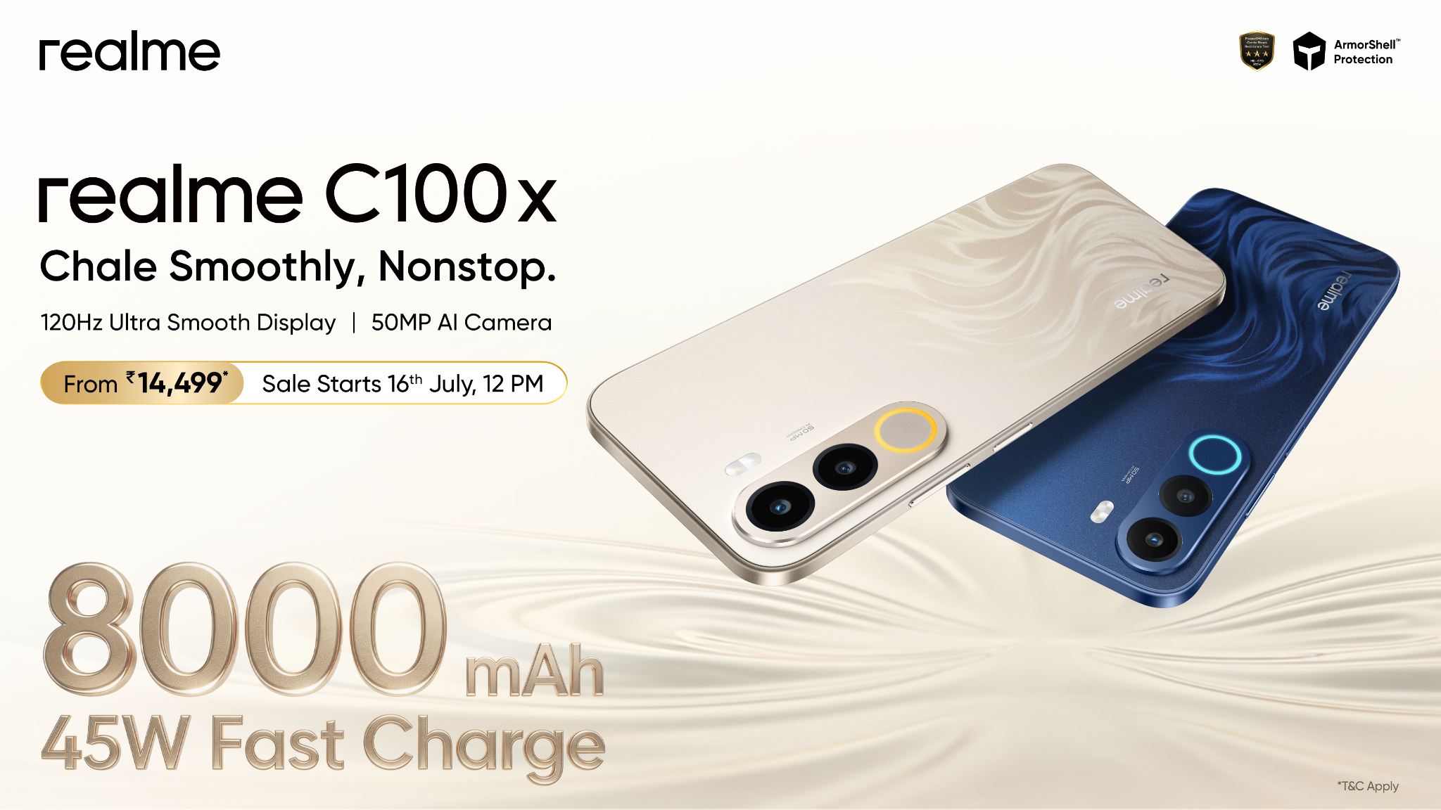 realme introduces the realme C100x 4G with an 8000mAh Titan Battery