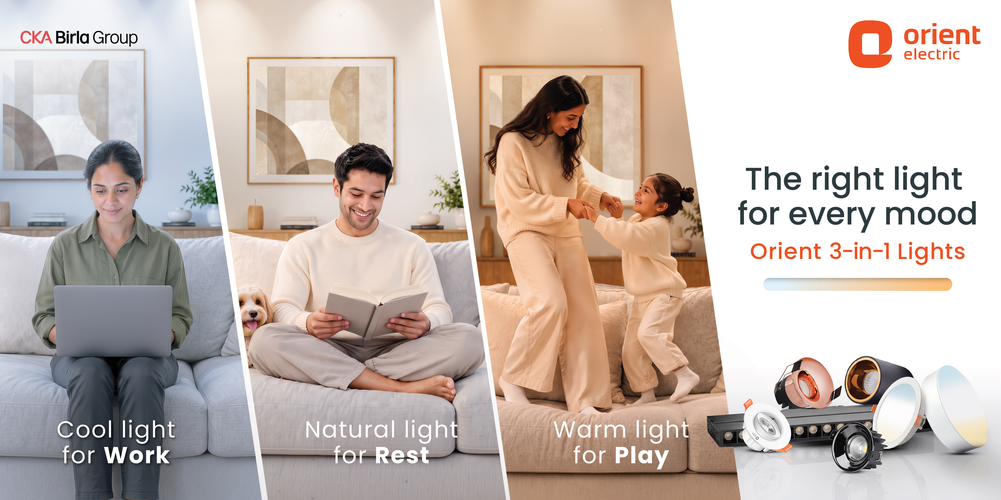 One Light, Three Colour Options: Orient Electric’s ‘The Right Light’ campaign showcases smarter lighting choices