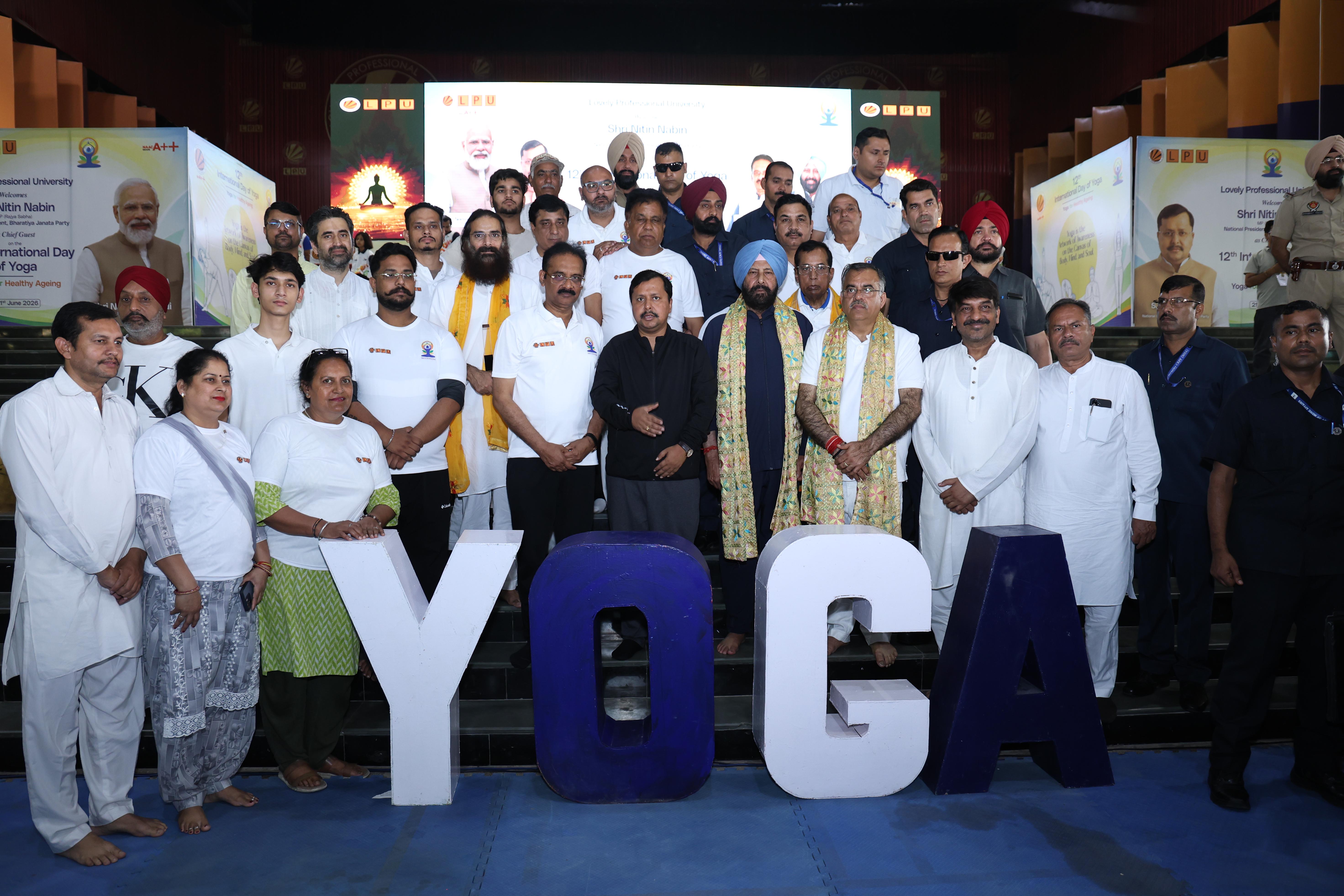 LPU Celebrates International Yoga Day in Presence of BJP National President