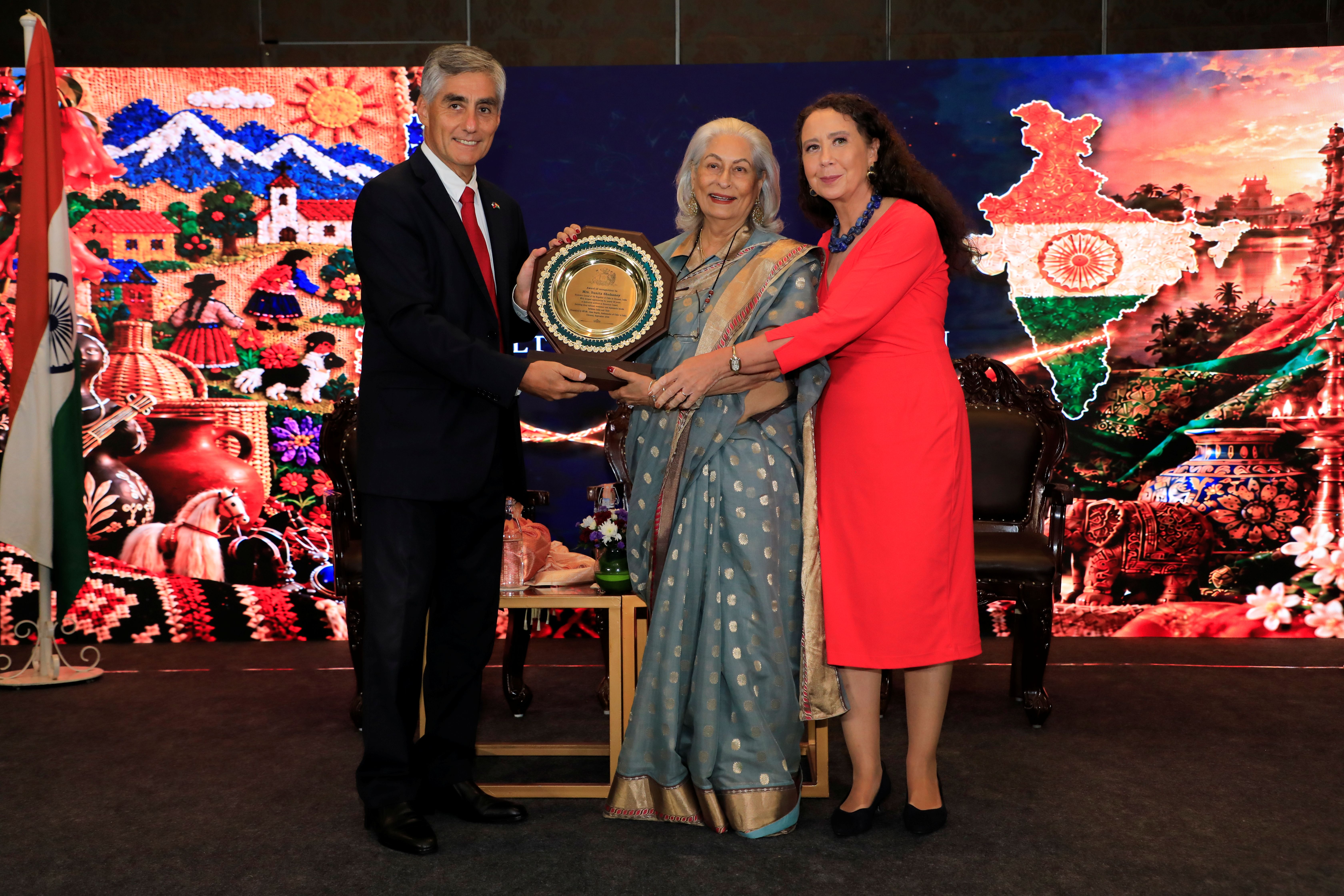*IMPORTANT* Chile&rsquo;s National Day Celebrated in Chennai; Honorary Consul Mrs Sunita Shahaney Honoured for 27 Years of Service