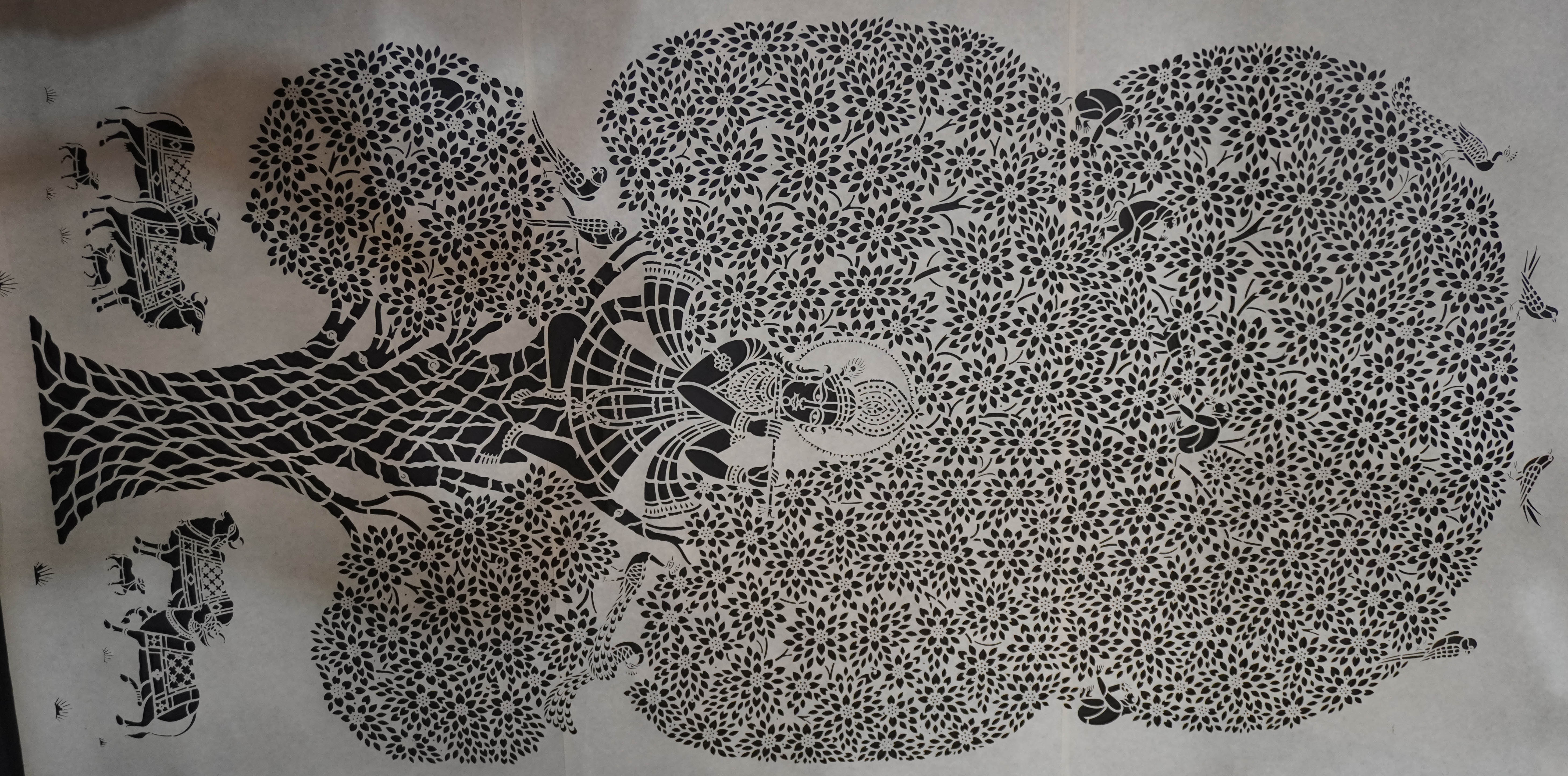 Rare Braj Paper-Cutting Art Sanjhi draws attention at Kausalyam 2026