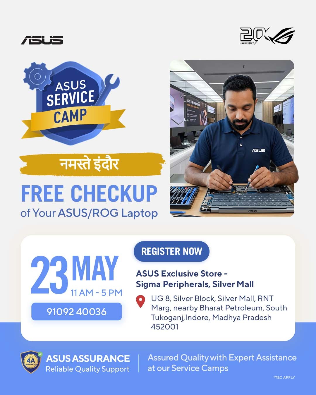 ASUS Celebrates One Year of Free Service Camps, Brings Customer Experience Initiative to Indore